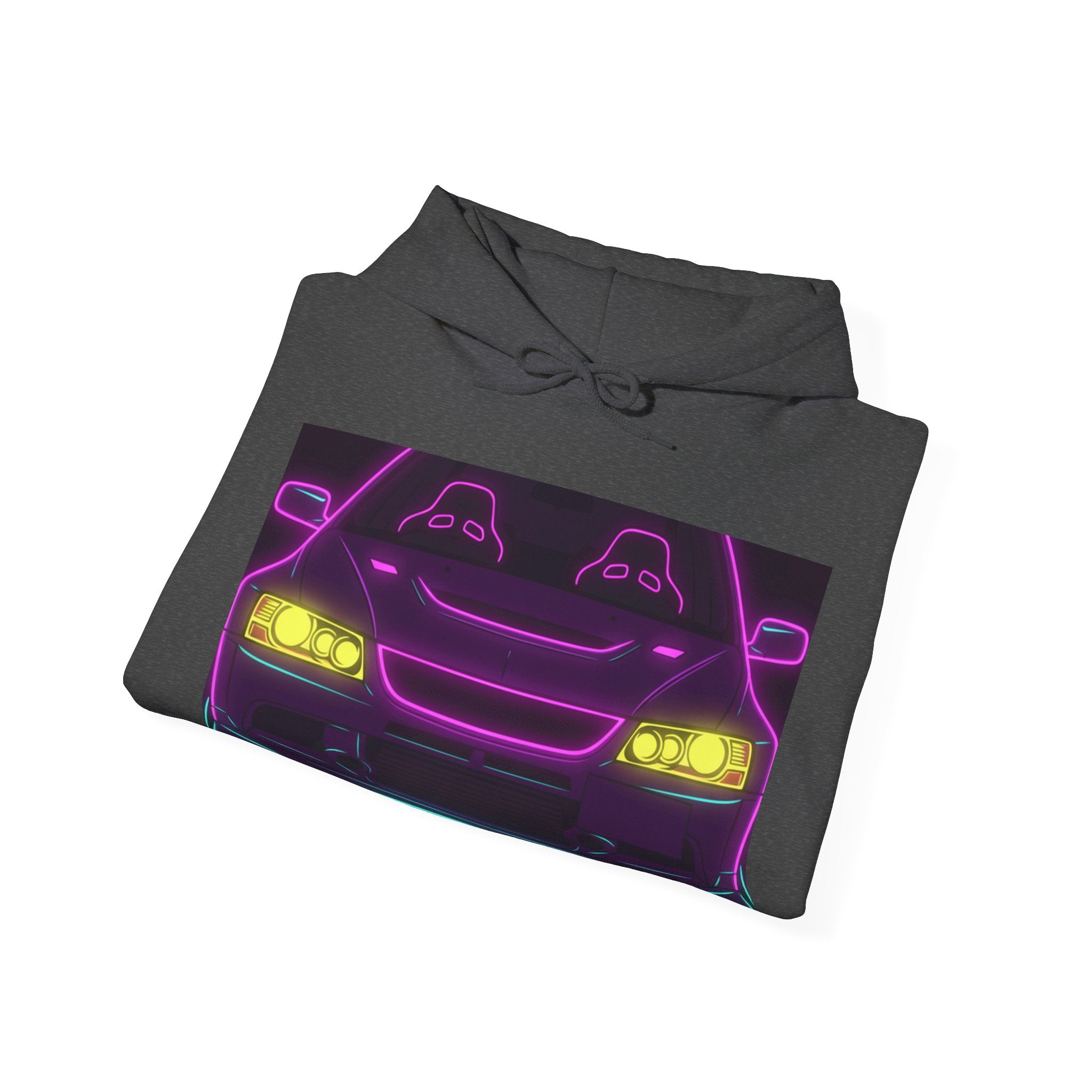 Mitsubishi Evo IX (2005-07) Neon Synthwave Unisex Hoodie