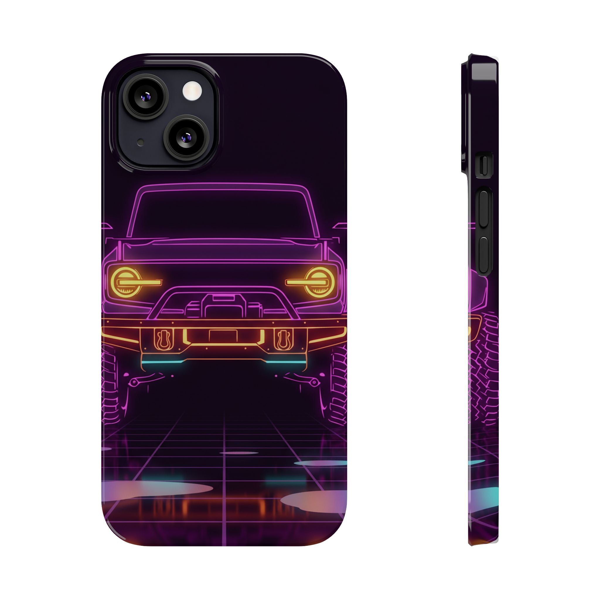 Ford Bronco (2021+) Neon Synthwave Phone Case