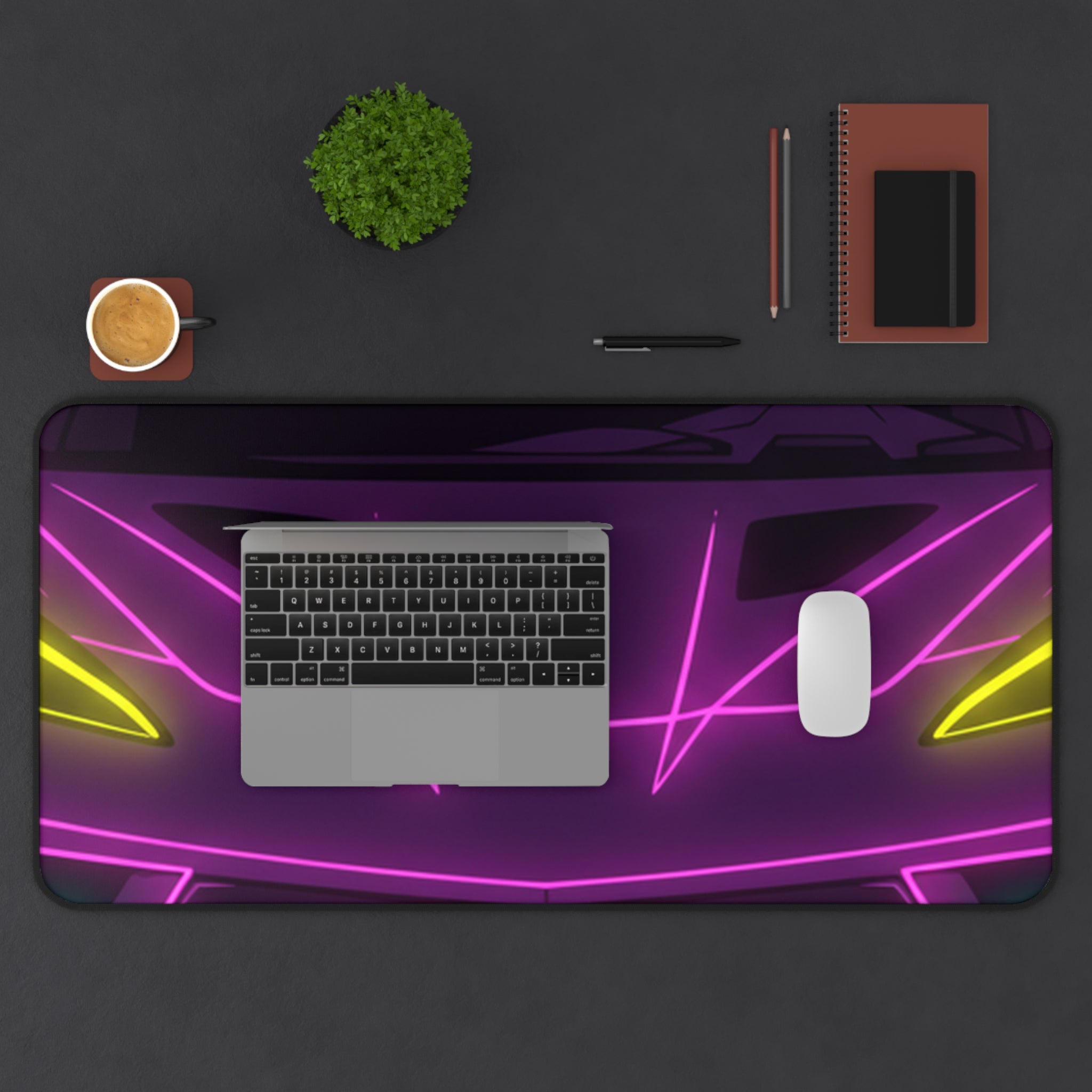 Corvette C8 (2020+) Neon Synthwave Desk Mat