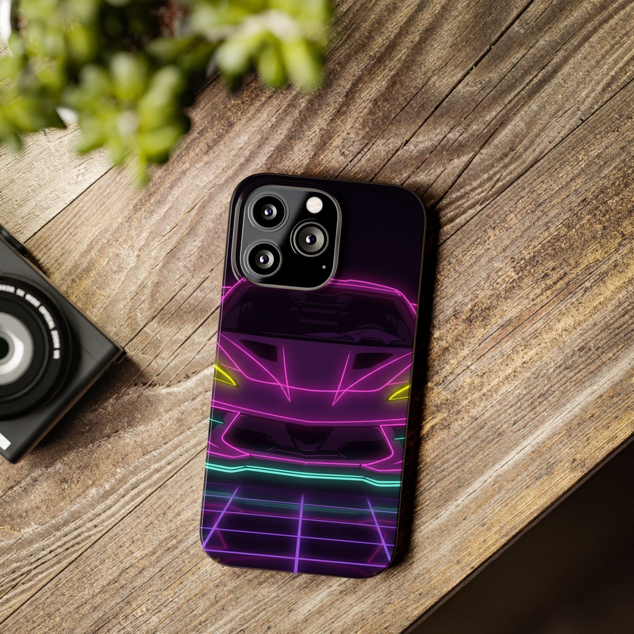 Corvette C8 (2020+) Neon Synthwave Phone Case
