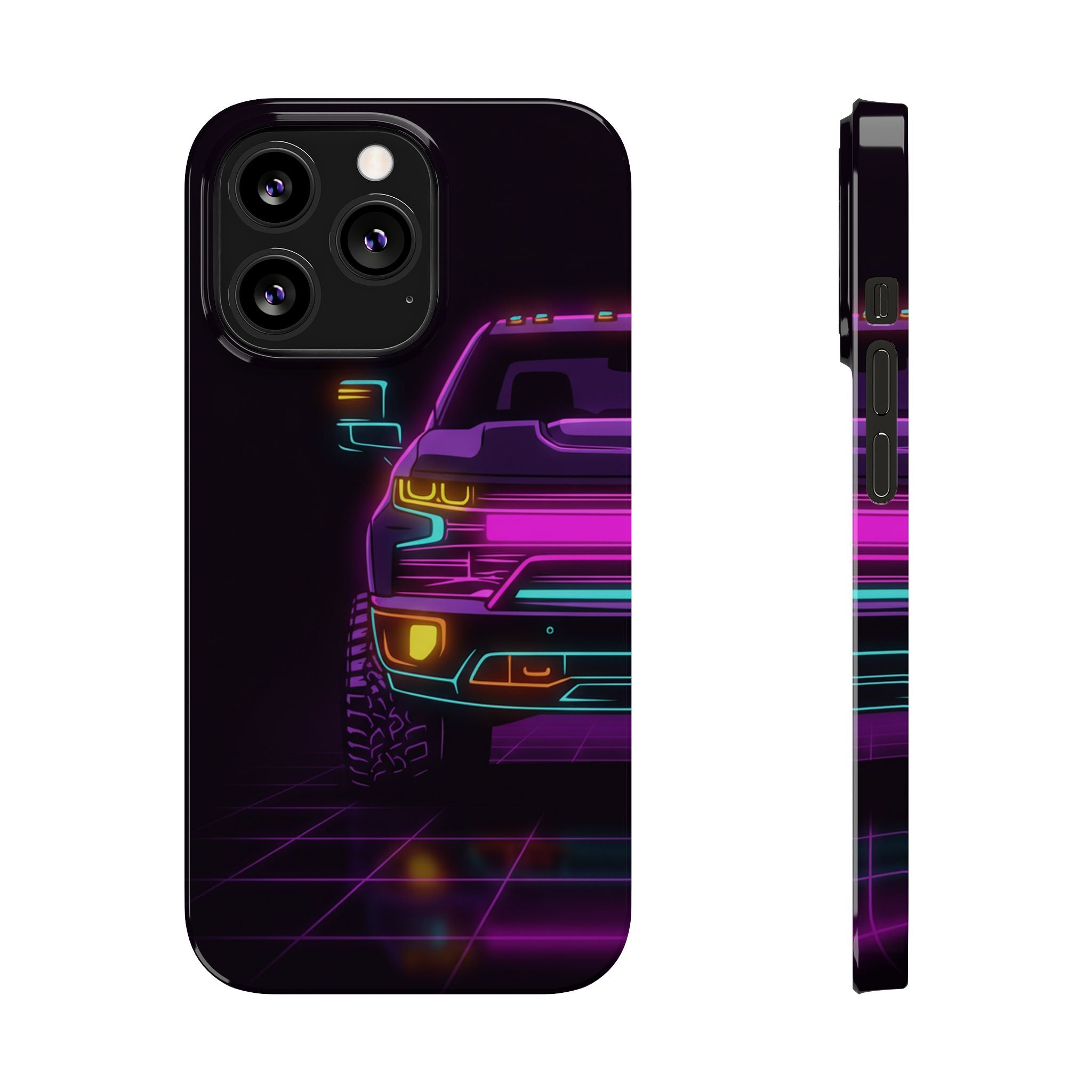 Chevy Silverado Trail Boss (2019+) Neon Synthwave Phone Case