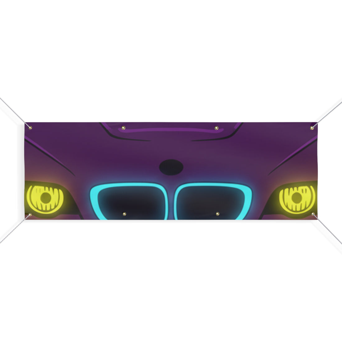 BMW E46 M3 (2000-06) Neon Synthwave Banner