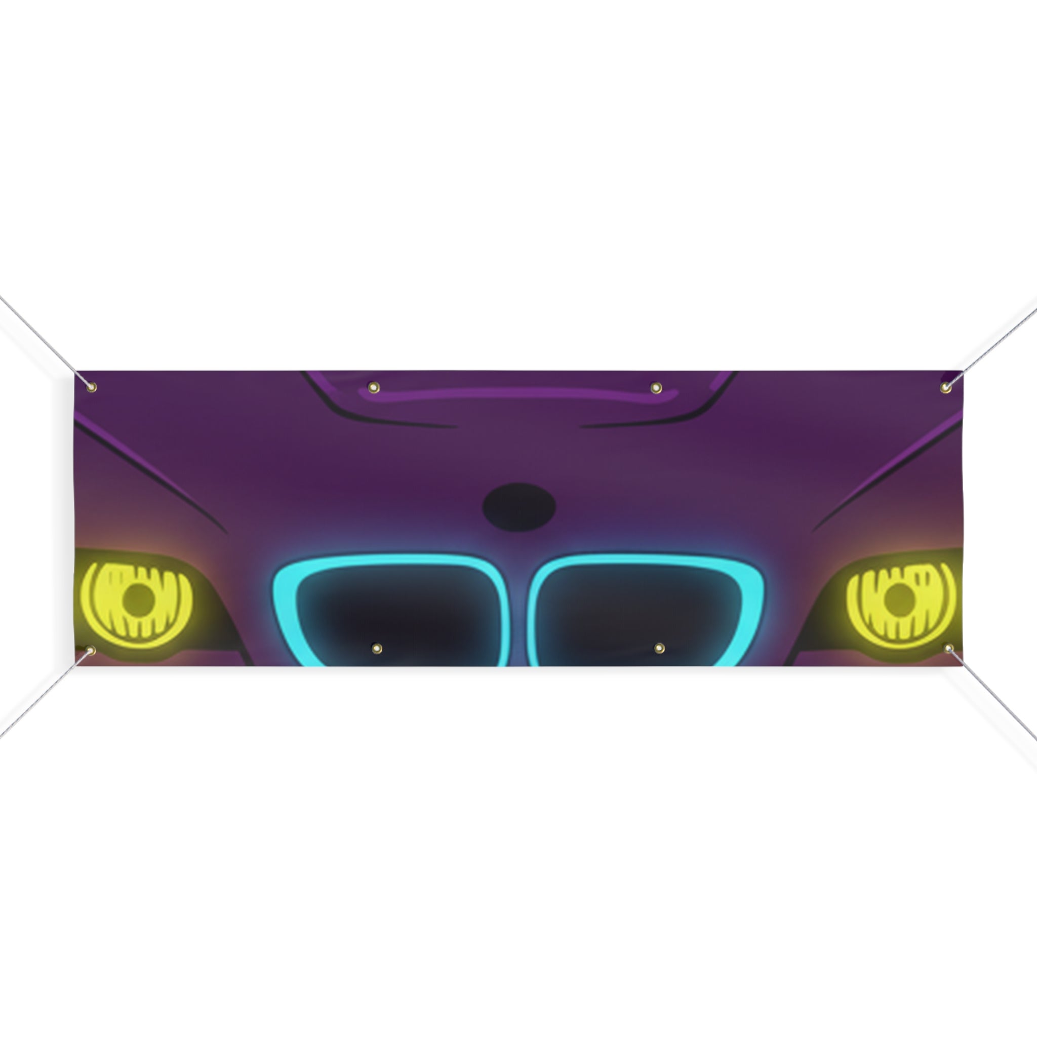 BMW E46 M3 (2000-06) Neon Synthwave Banner