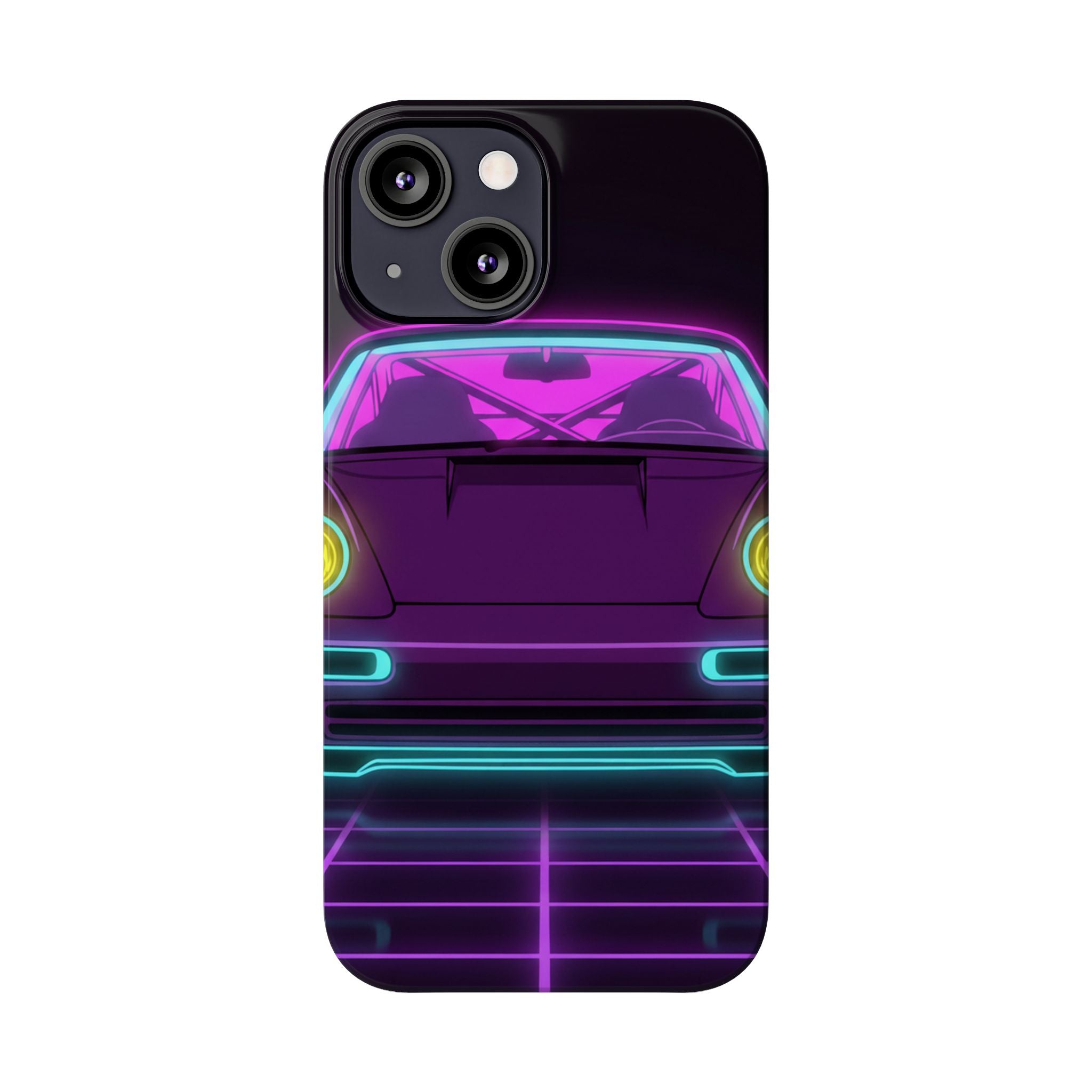 Porsche 964 Turbo Neon Synthwave Phone Case