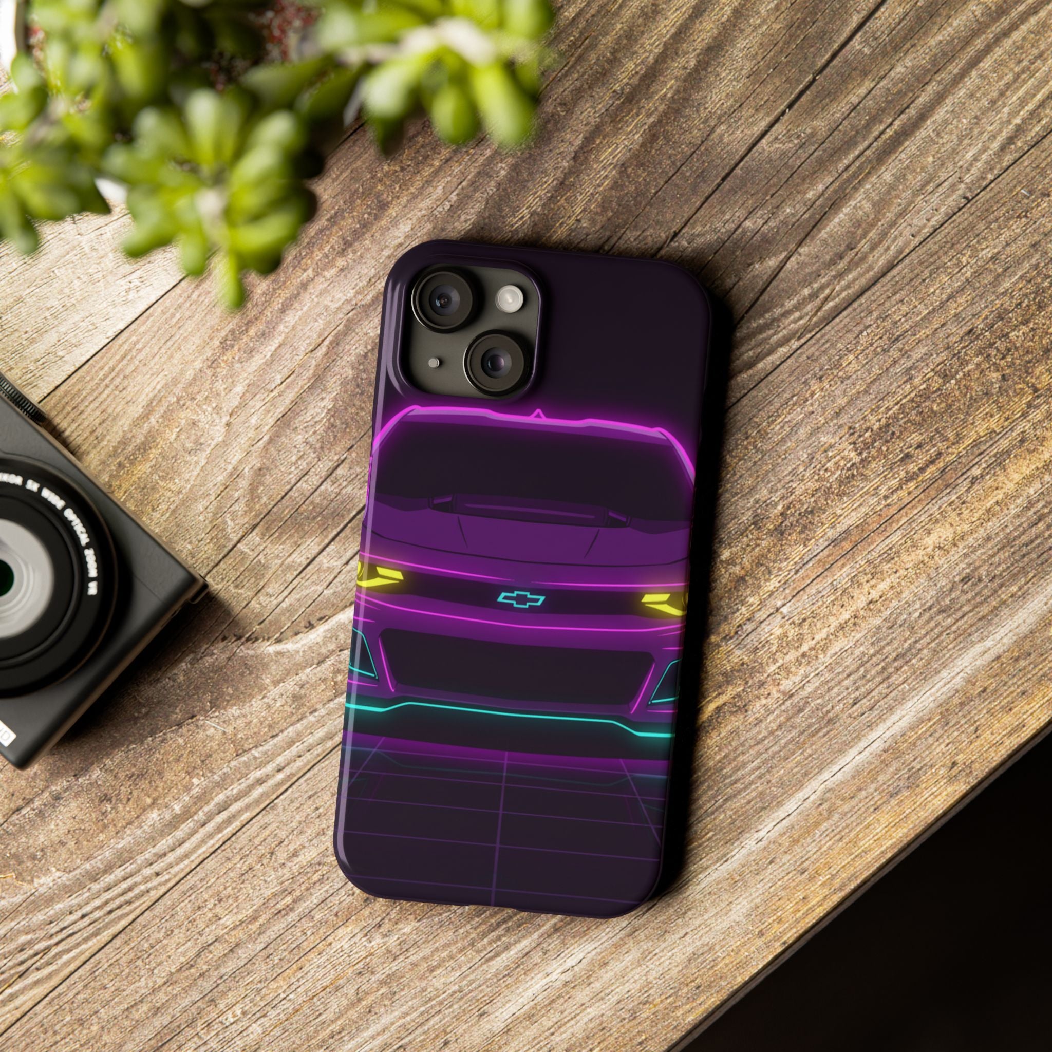 Chevrolet Camaro ZL1 Neon Synthwave Phone Case