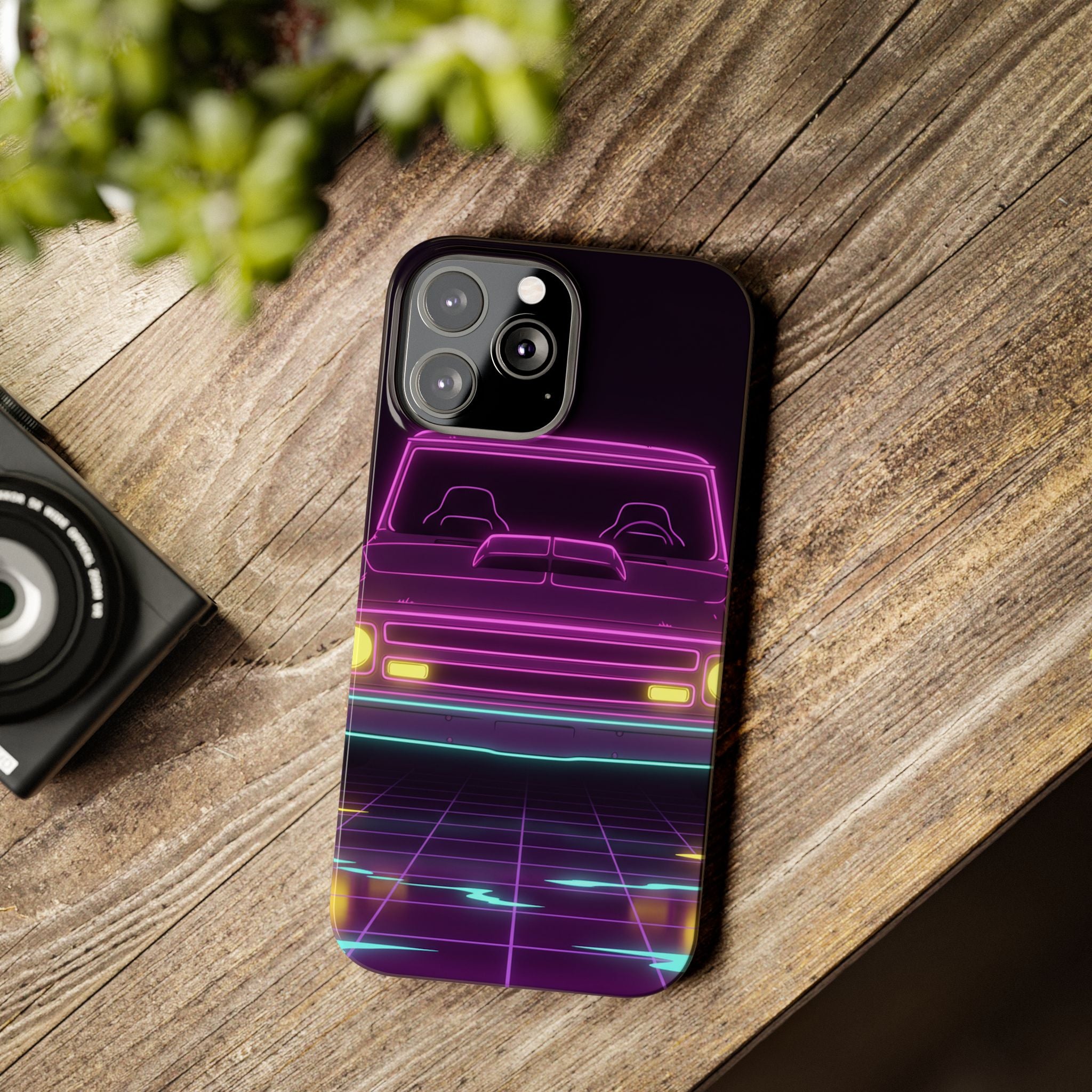 Chevy C10 Pickup (1967-72) Neon Synthwave Phone Case