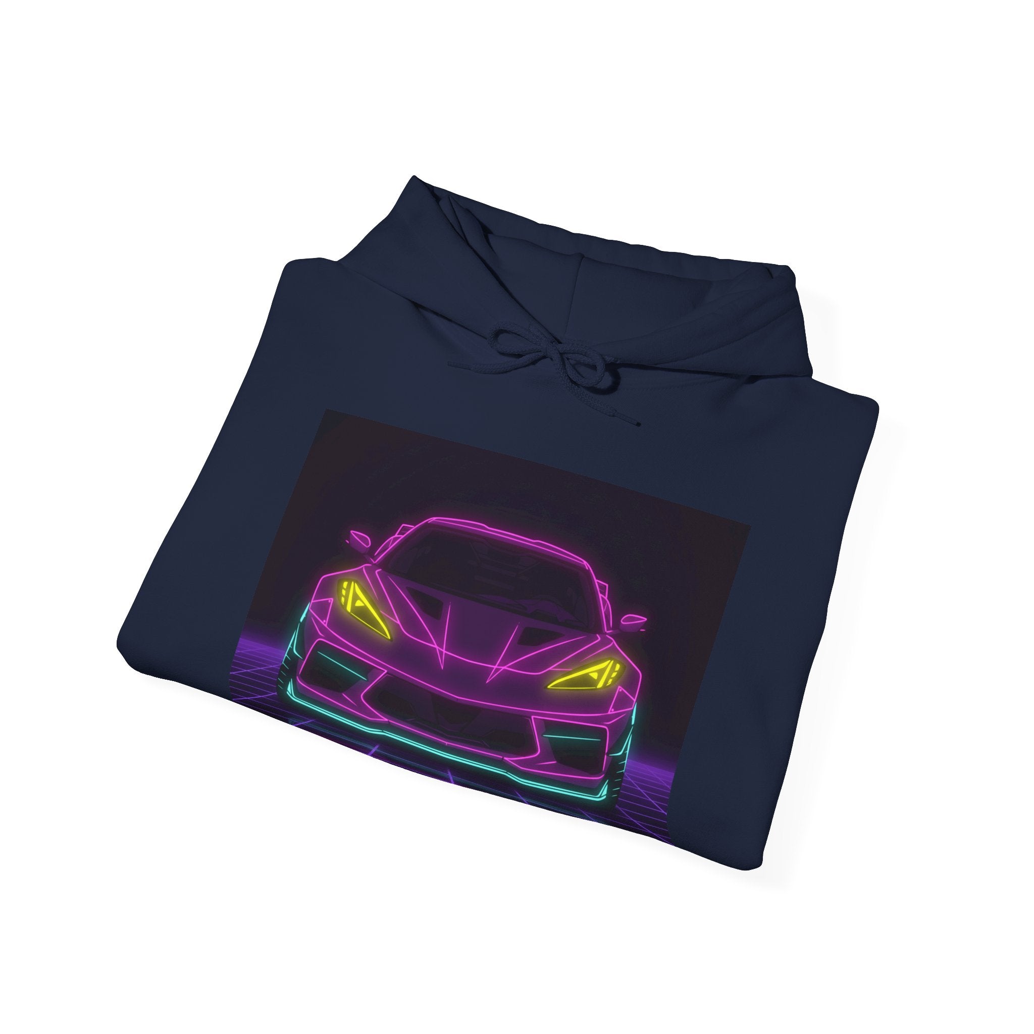 Corvette C8 (2020+) Neon Synthwave Unisex Hoodie