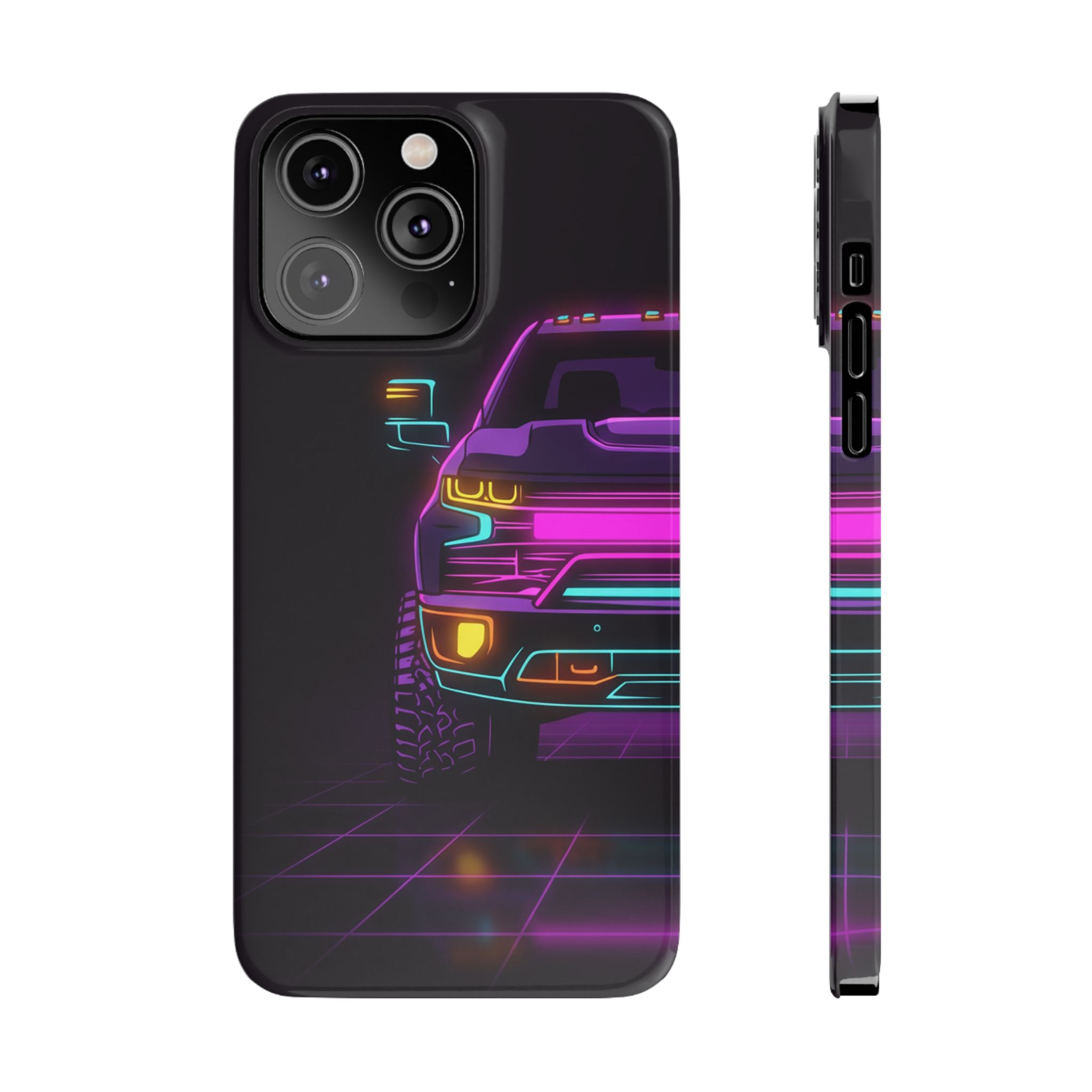 Chevy Silverado Trail Boss (2019+) Neon Synthwave Phone Case