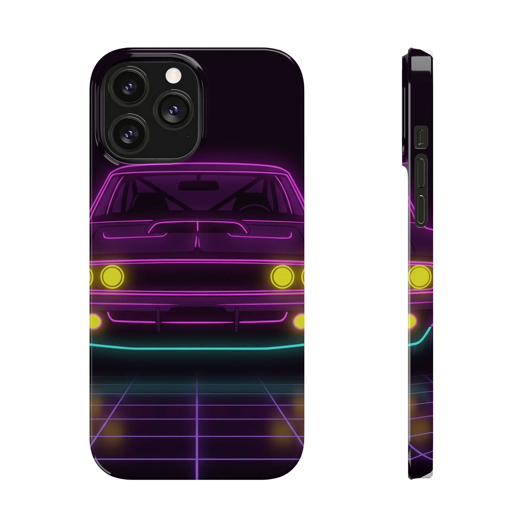 Dodge Charger R/T (1968-70) Neon Synthwave Phone Case