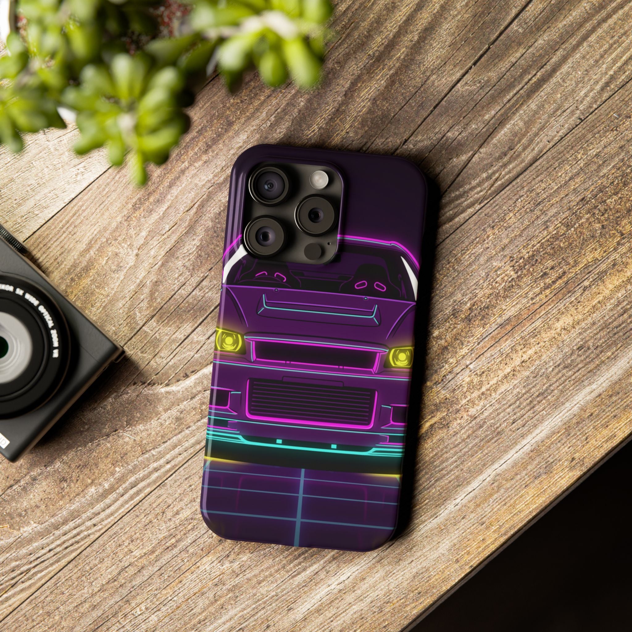 Nissan GT-R Neon Synthwave Phone Case