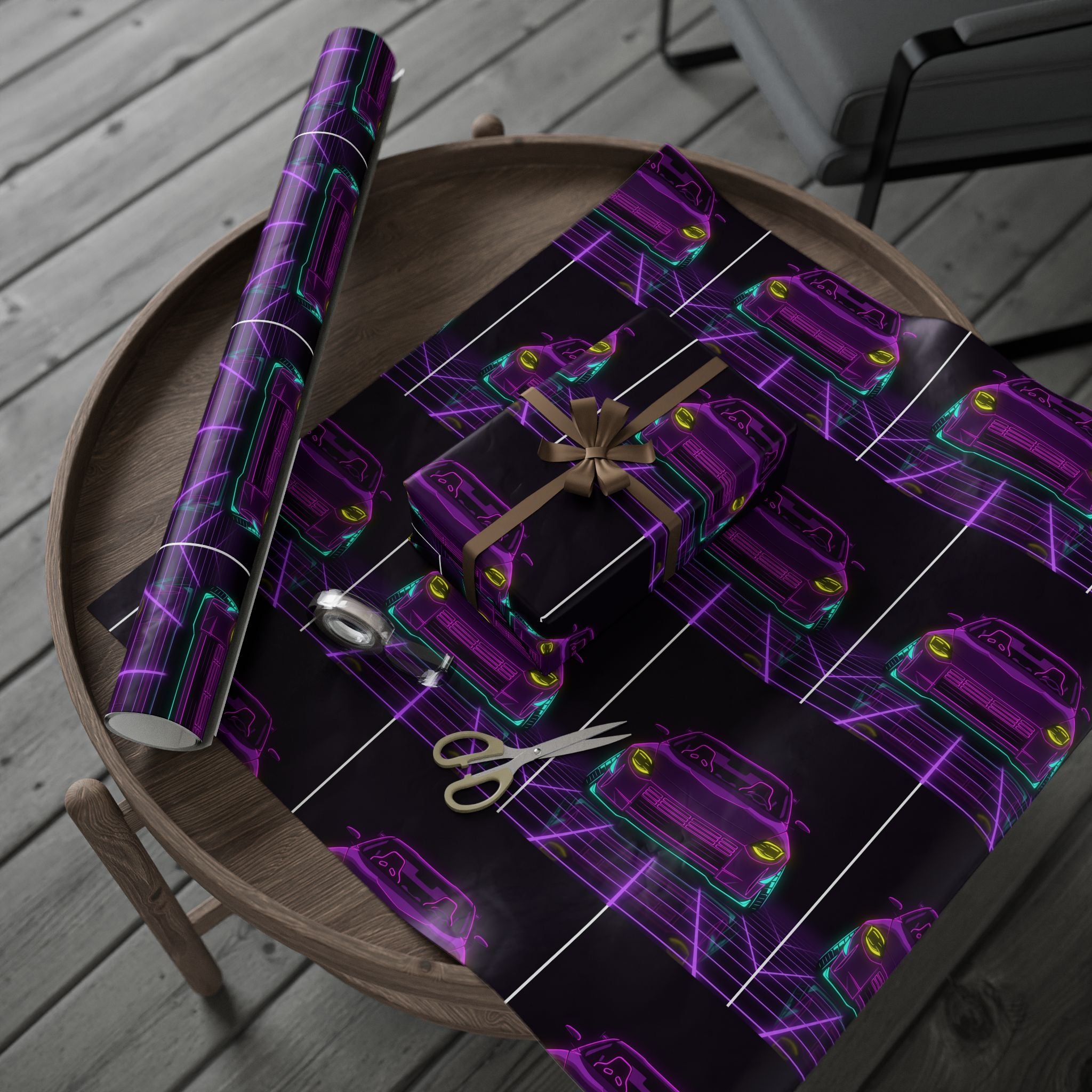 Nissan Z RZ34 (2023+) Neon Synthwave Gift Wrapping Paper