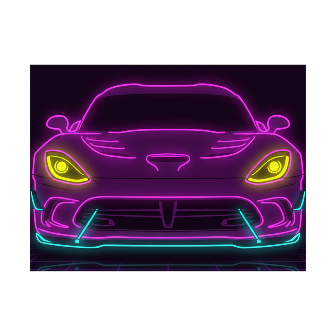 Dodge Viper (1992-17) Neon Synthwave Poster