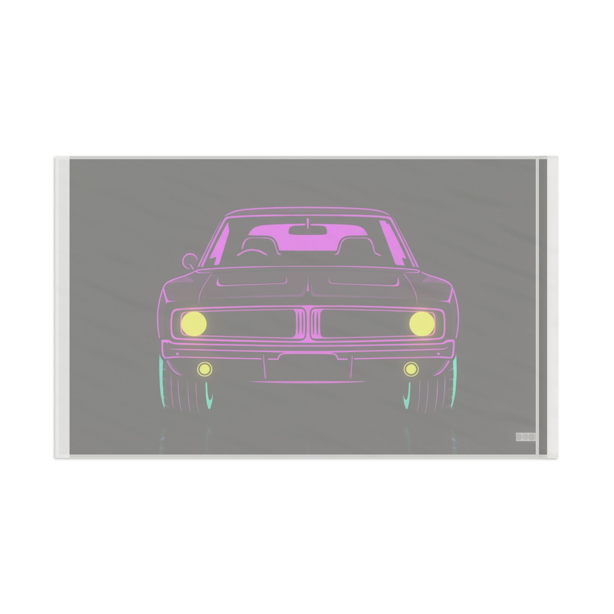 Dodge Charger R/T (1968-70) Resto-Mod Neon Synthwave Garage Flag