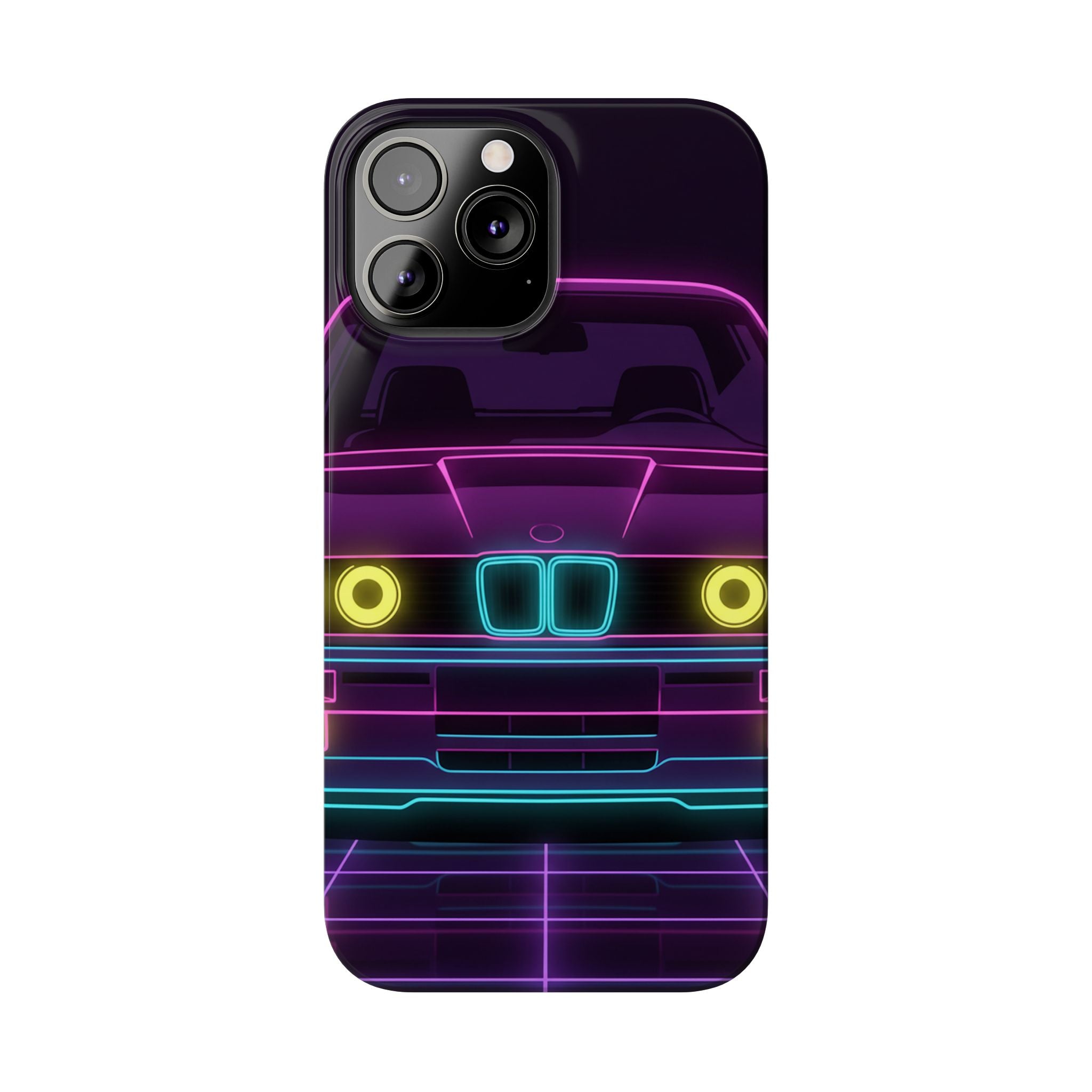 BMW E30 Neon Synthwave Phone Case