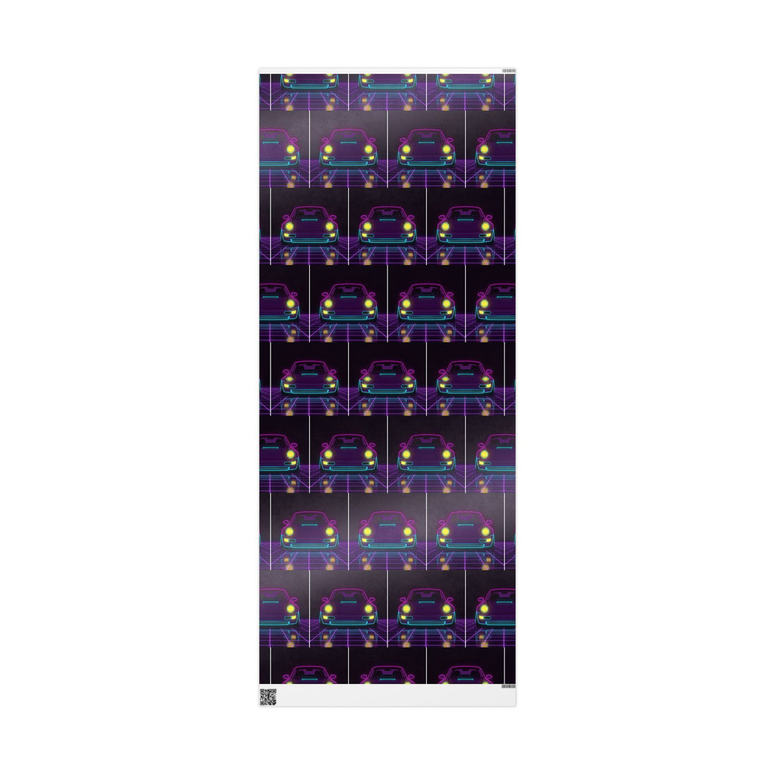 Porsche 964 Singer Neon Synthwave Gift Wrapping Paper