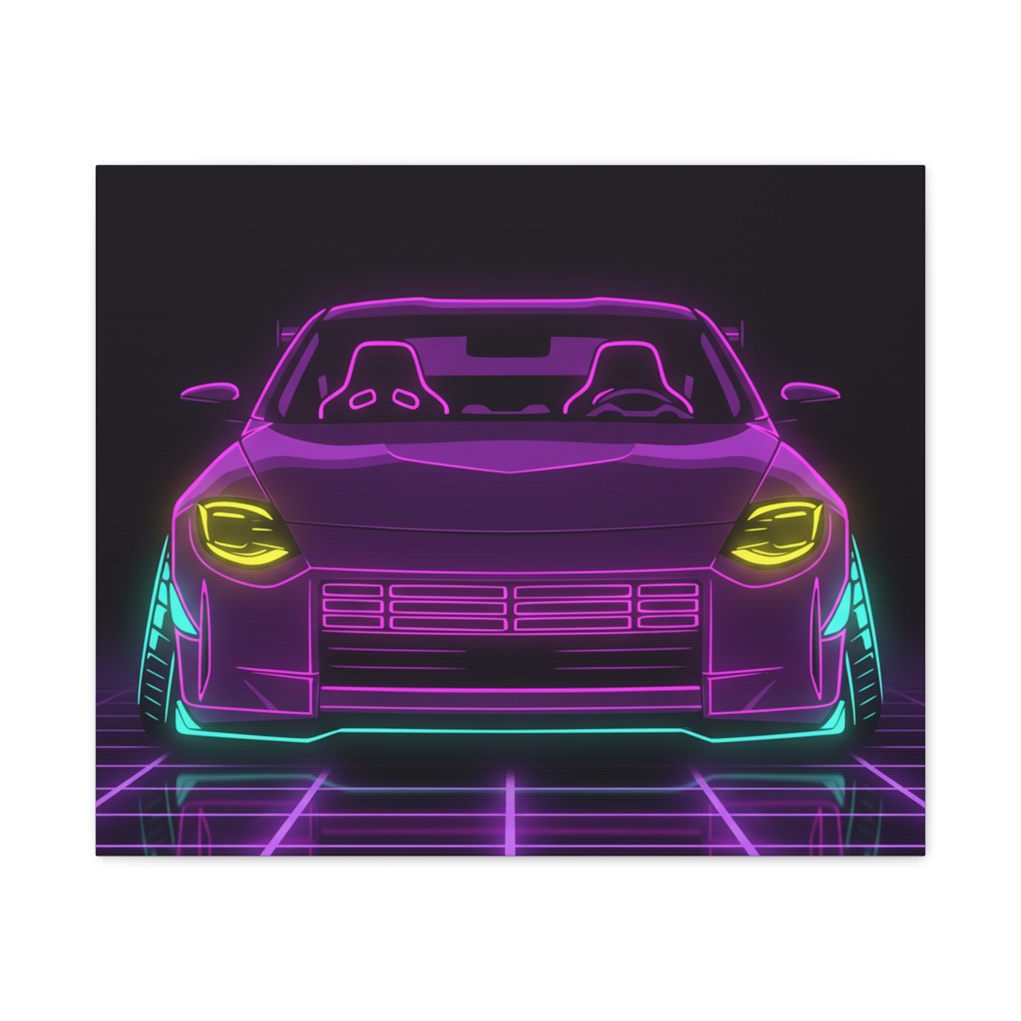 Nissan Z RZ34 (2023+) Neon Synthwave Canvas Wall Art