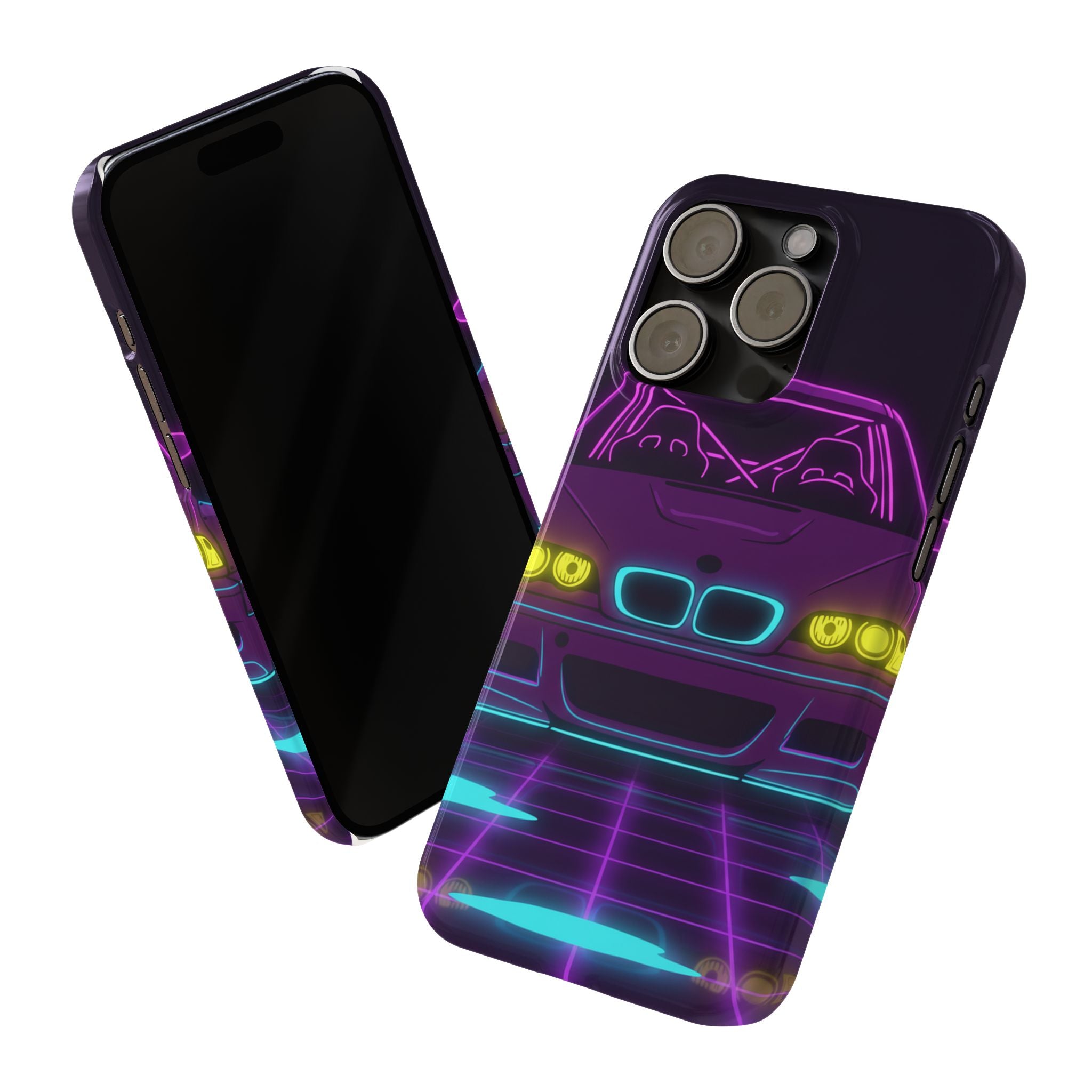 BMW E46 M3 (2000-06) Neon Synthwave Phone Case