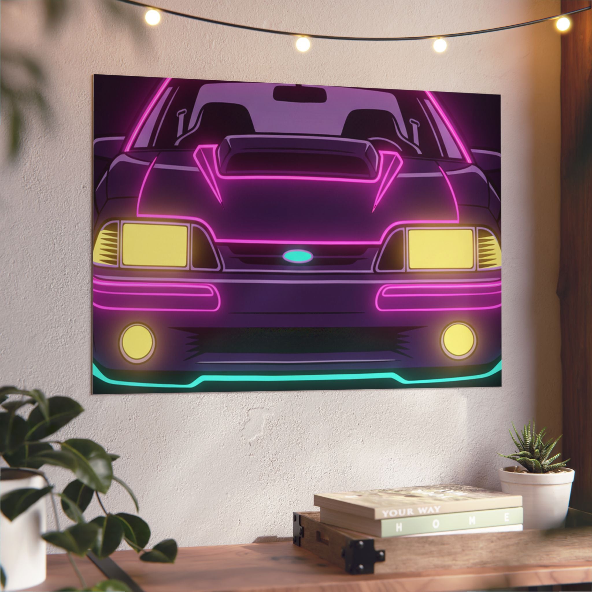 Ford Mustang Fox Body GT Metal Wall Sign