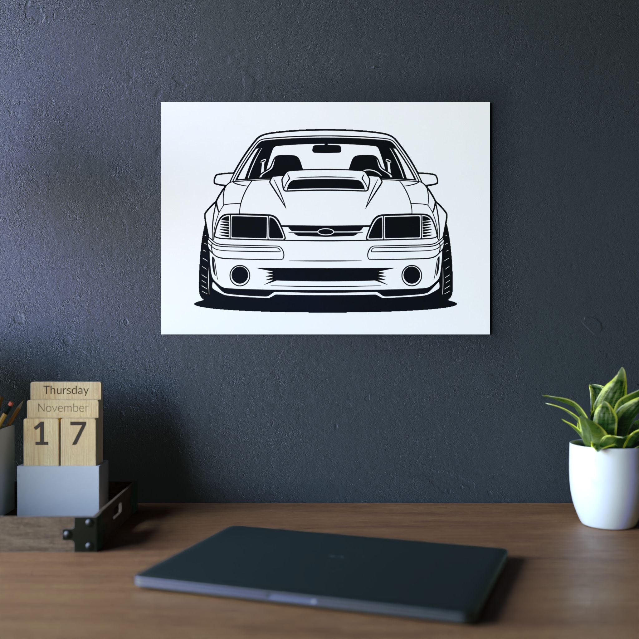 Ford Mustang Fox Body GT Metal Wall Sign