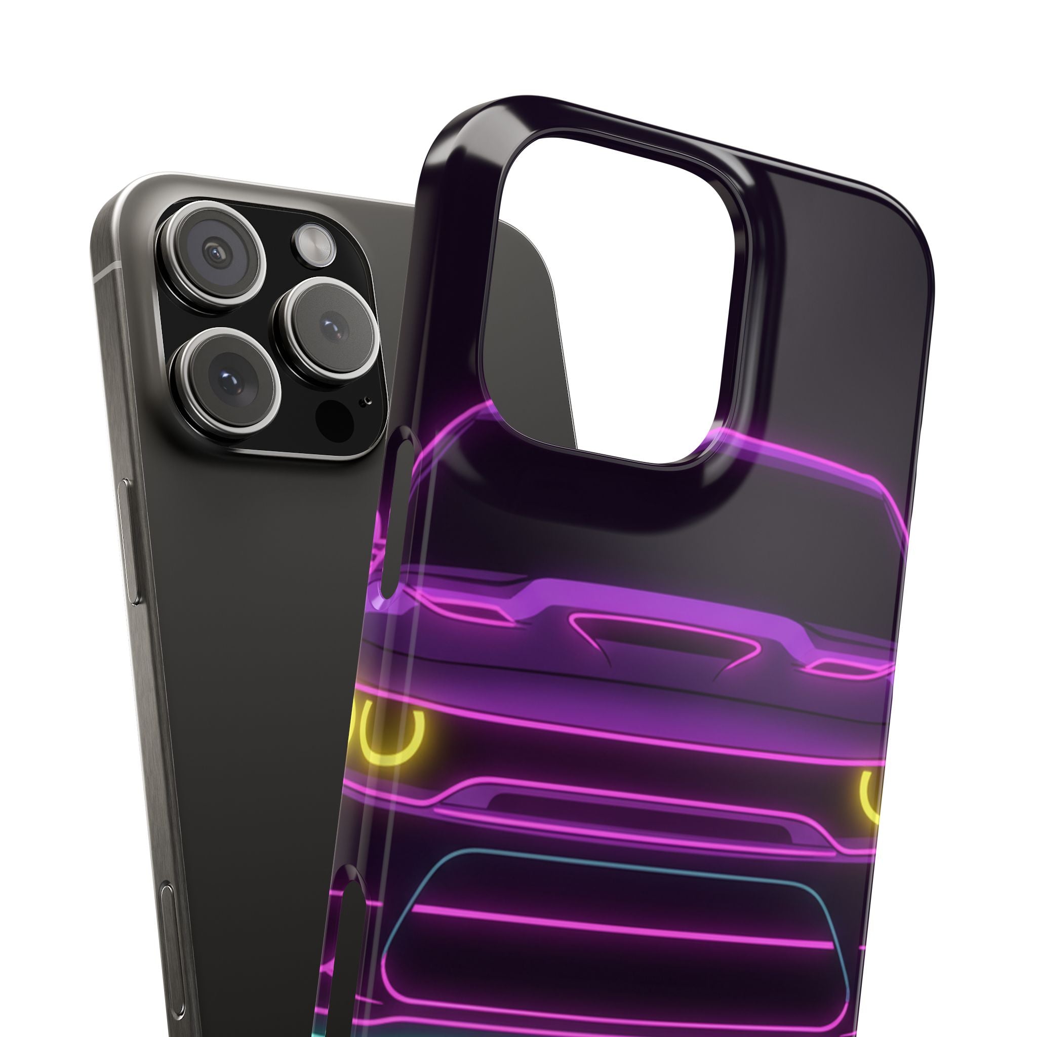 Dodge Challenger SRT Hellcat Neon Synthwave Phone Case