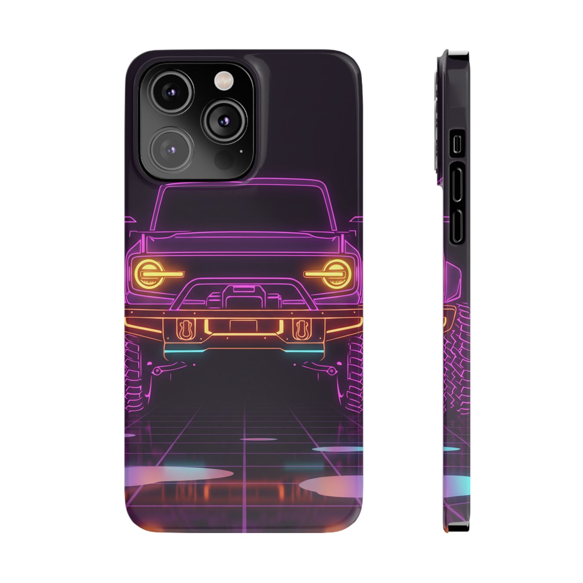 Ford Bronco (2021+) Neon Synthwave Phone Case
