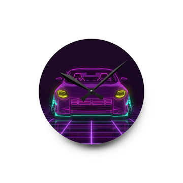Nissan Z RZ34 (2023+) Neon Synthwave Wall Clock