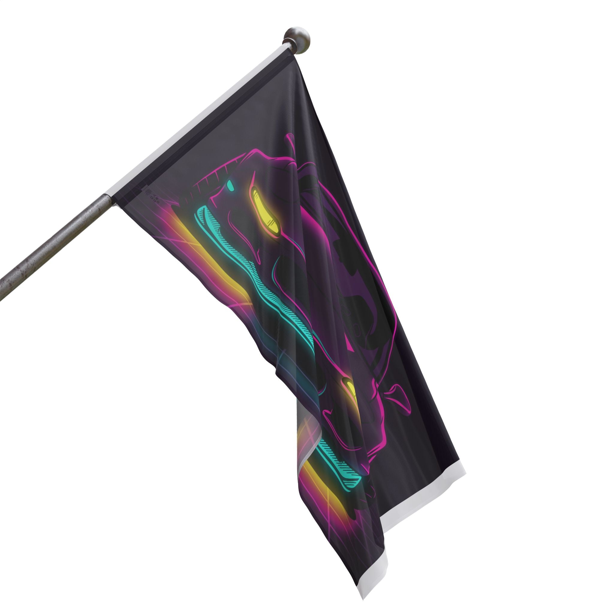 Mazda RX-7 FD Neon Synthwave Garage Flag