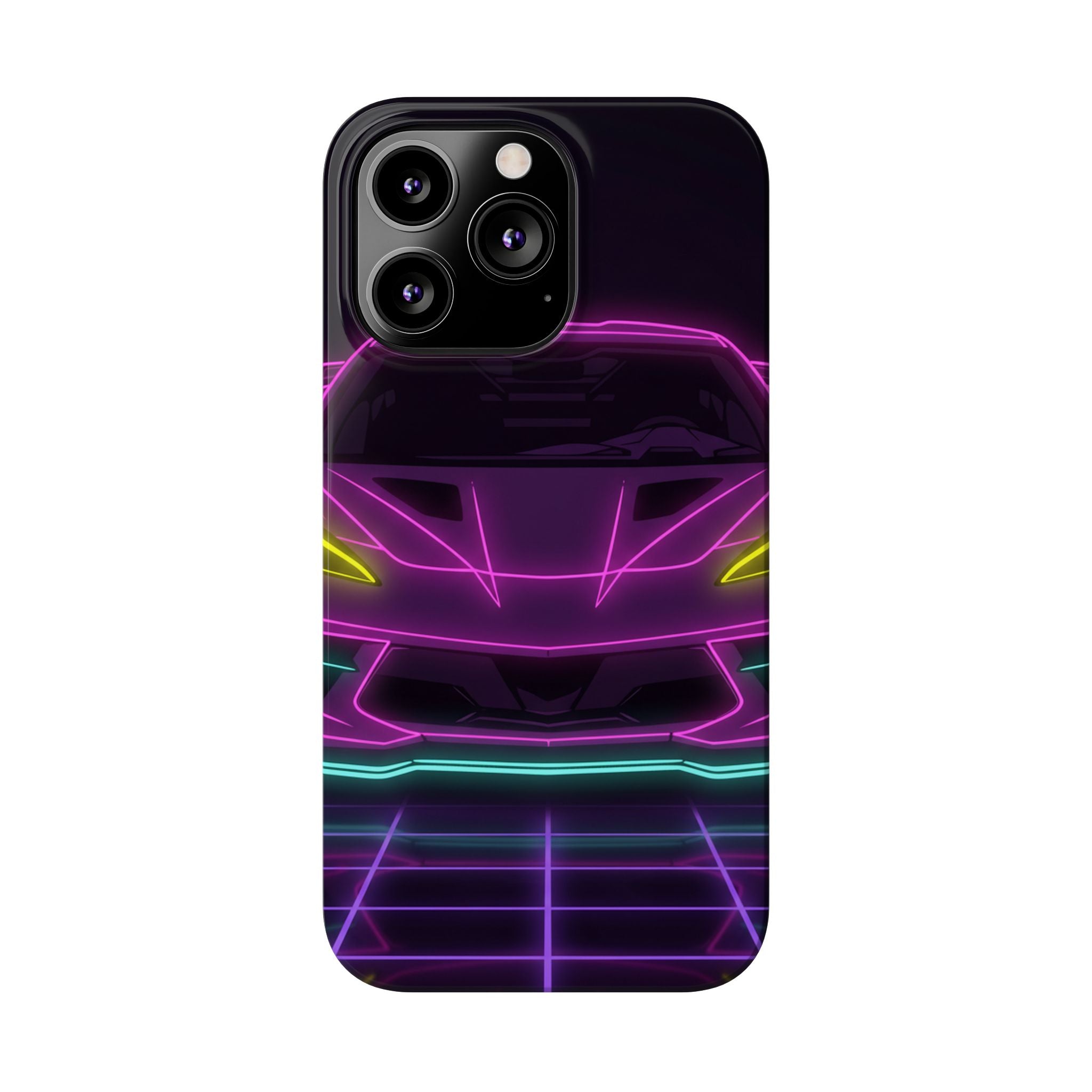 Corvette C8 (2020+) Neon Synthwave Phone Case