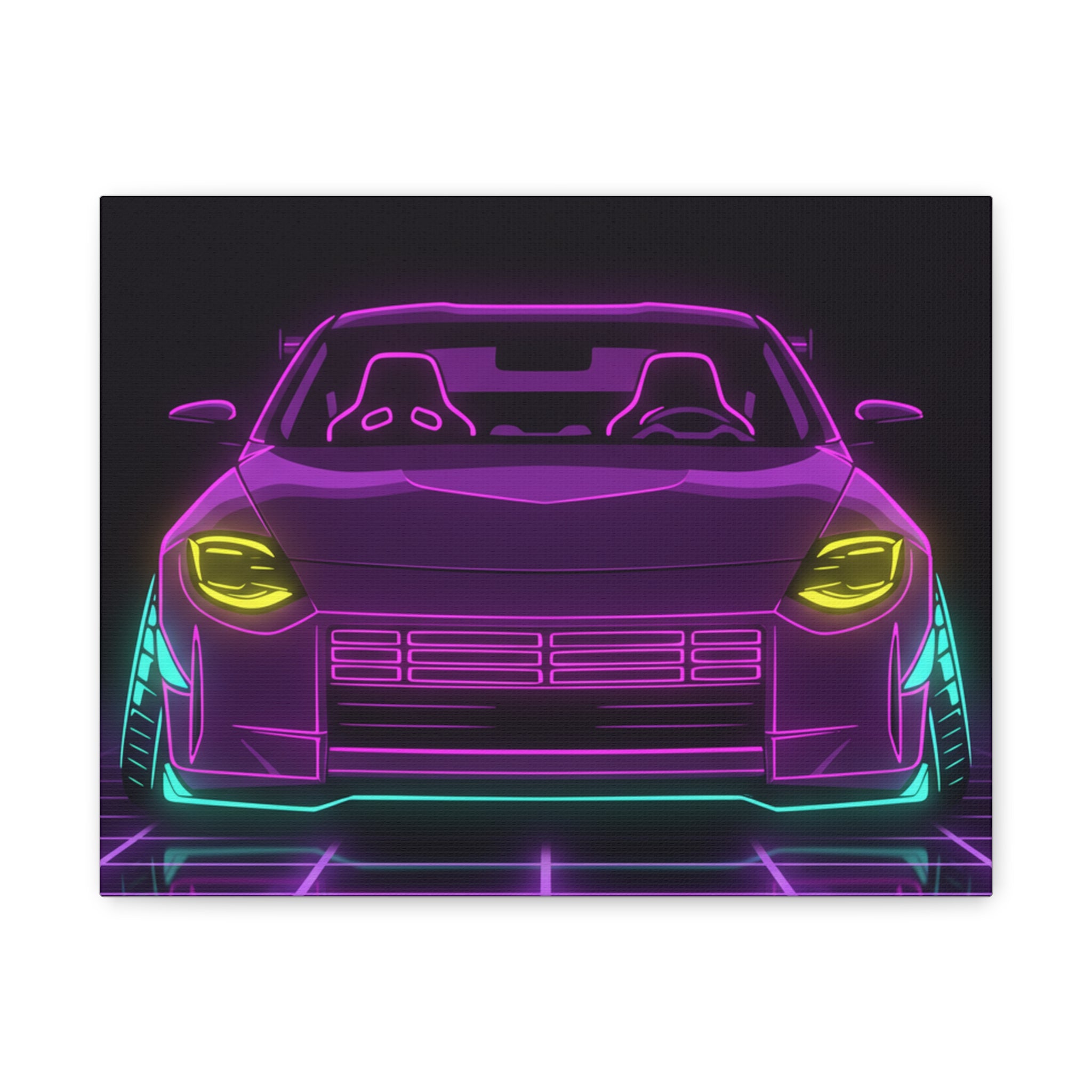 Nissan Z RZ34 (2023+) Neon Synthwave Canvas Wall Art