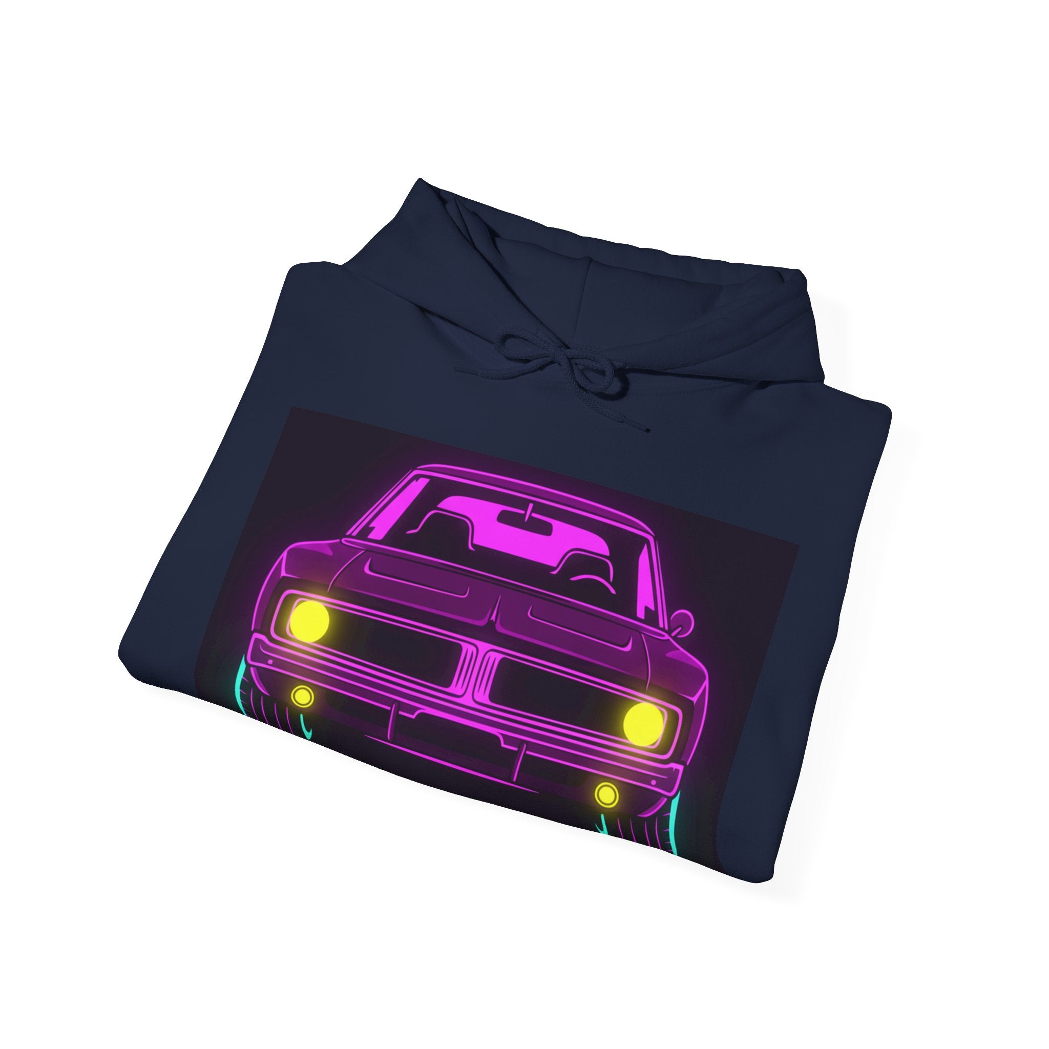 Dodge Charger R/T (1968-70) Resto-Mod Neon Synthwave Unisex Hoodie