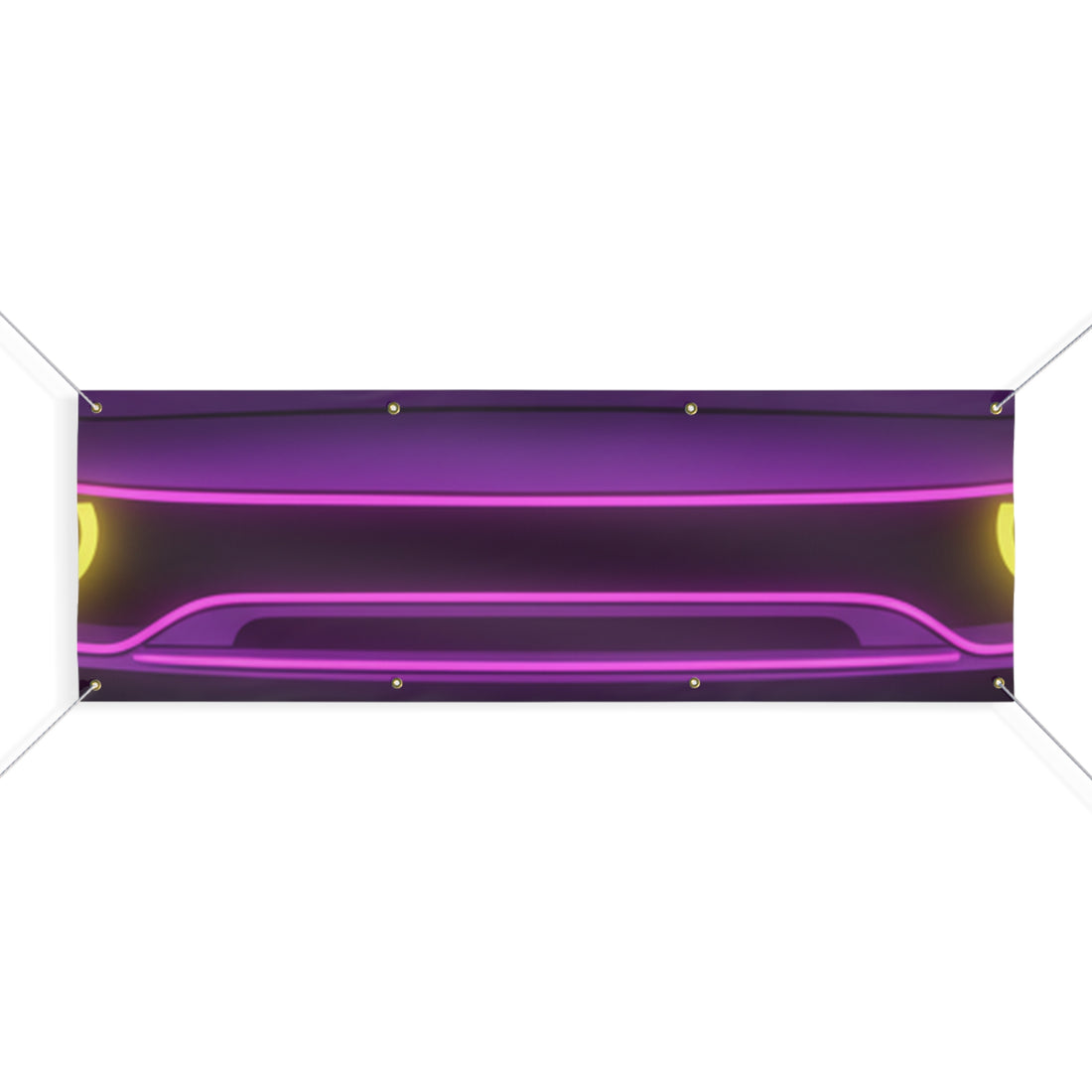 Dodge Challenger SRT Hellcat Neon Synthwave Banner