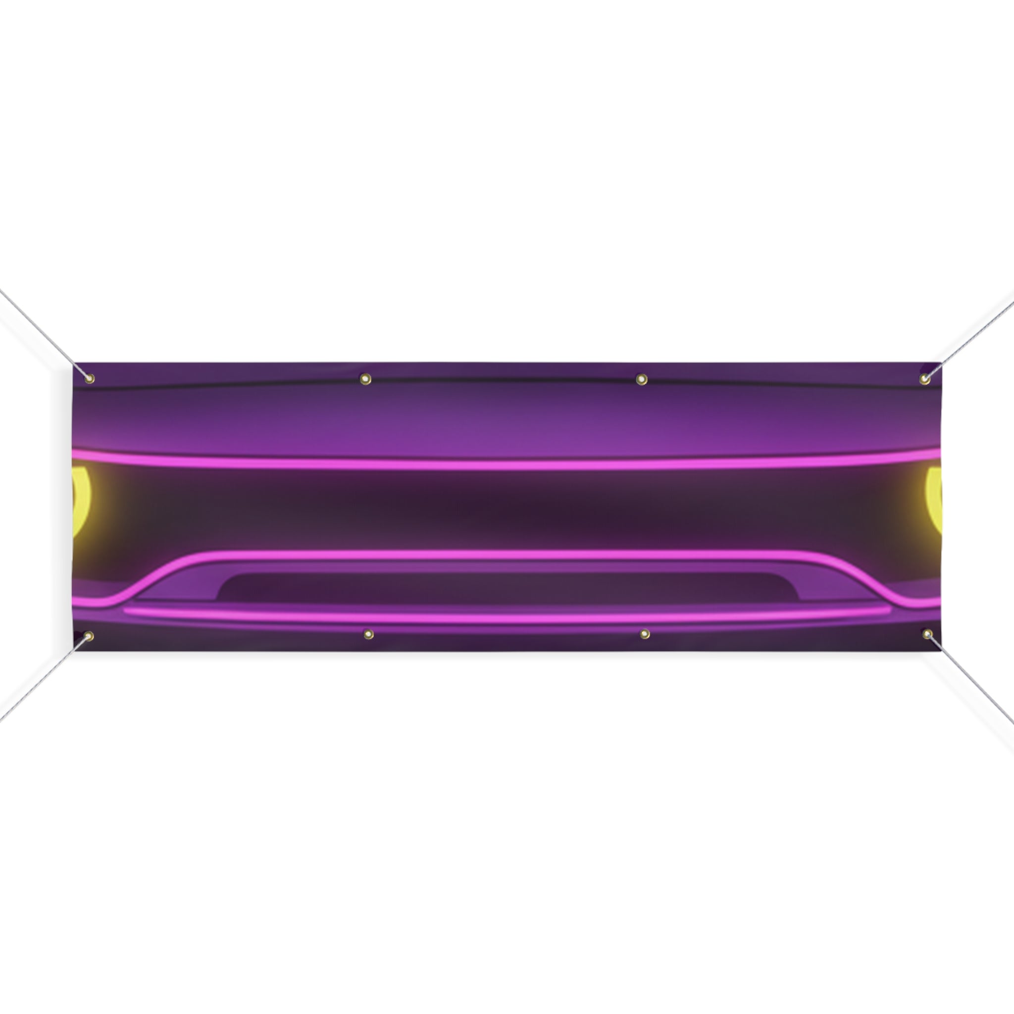 Dodge Challenger SRT Hellcat Neon Synthwave Banner