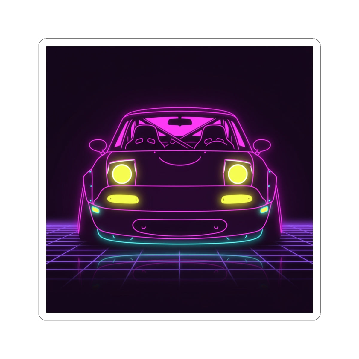 Mazda Miata NA (1989-97) Neon Synthwave Sticker