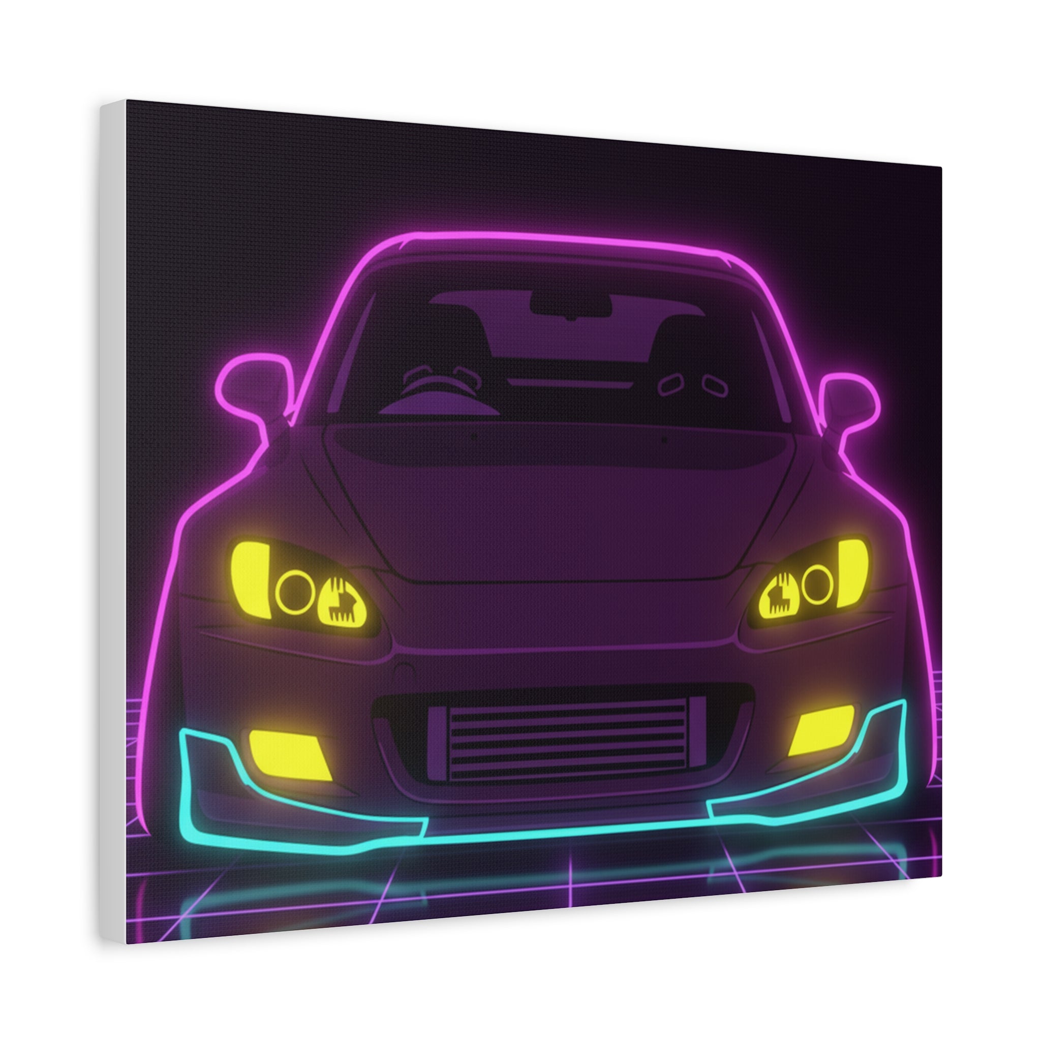 Honda S2000 (1999-09) Neon Synthwave Canvas Wall Art