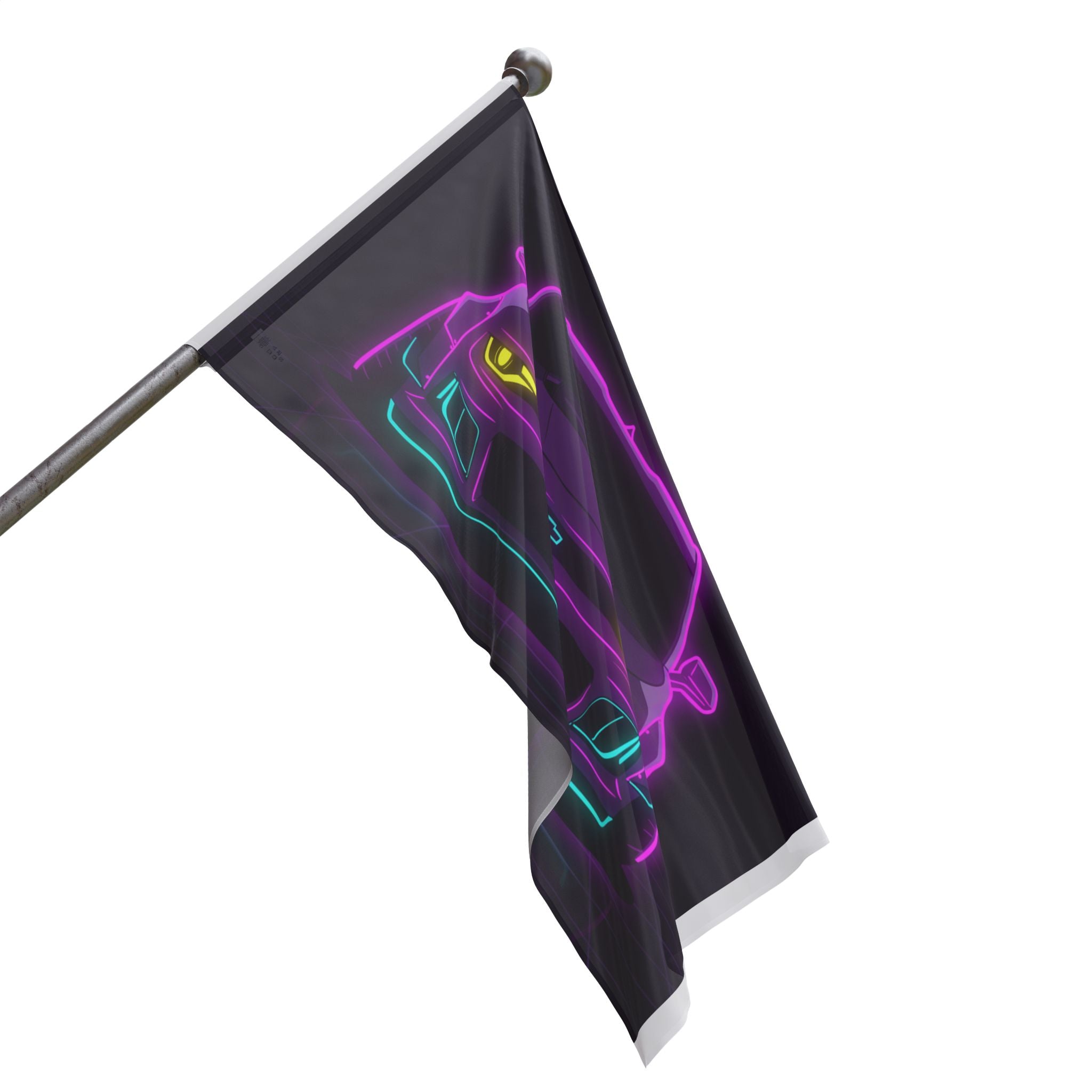 Chevrolet Camaro ZL1 Neon Synthwave Garage Flag