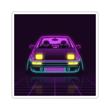 Toyota AE86 (1983-87) Neon Synthwave Sticker