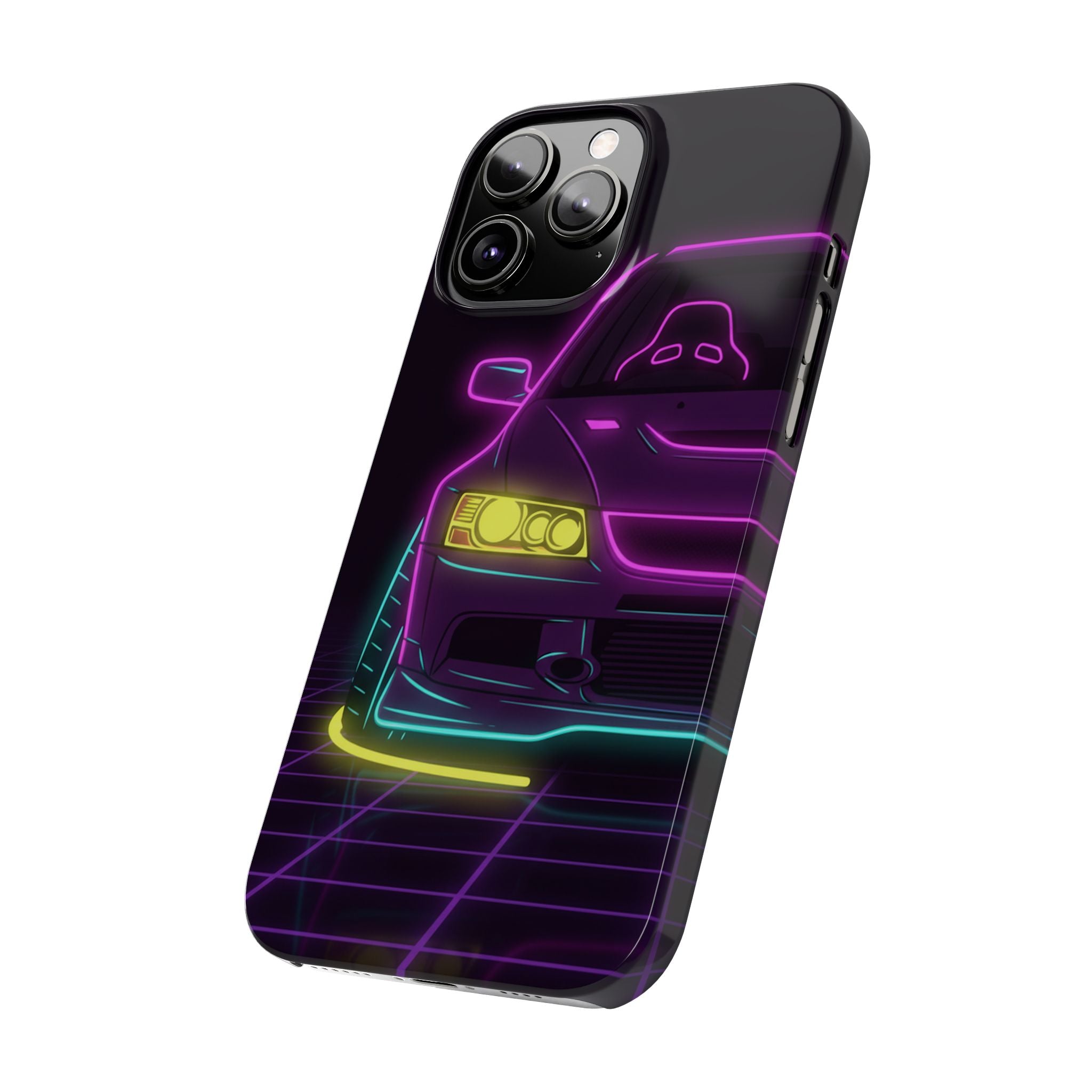 Mitsubishi Evo IX (2005-07) Neon Synthwave Phone Case