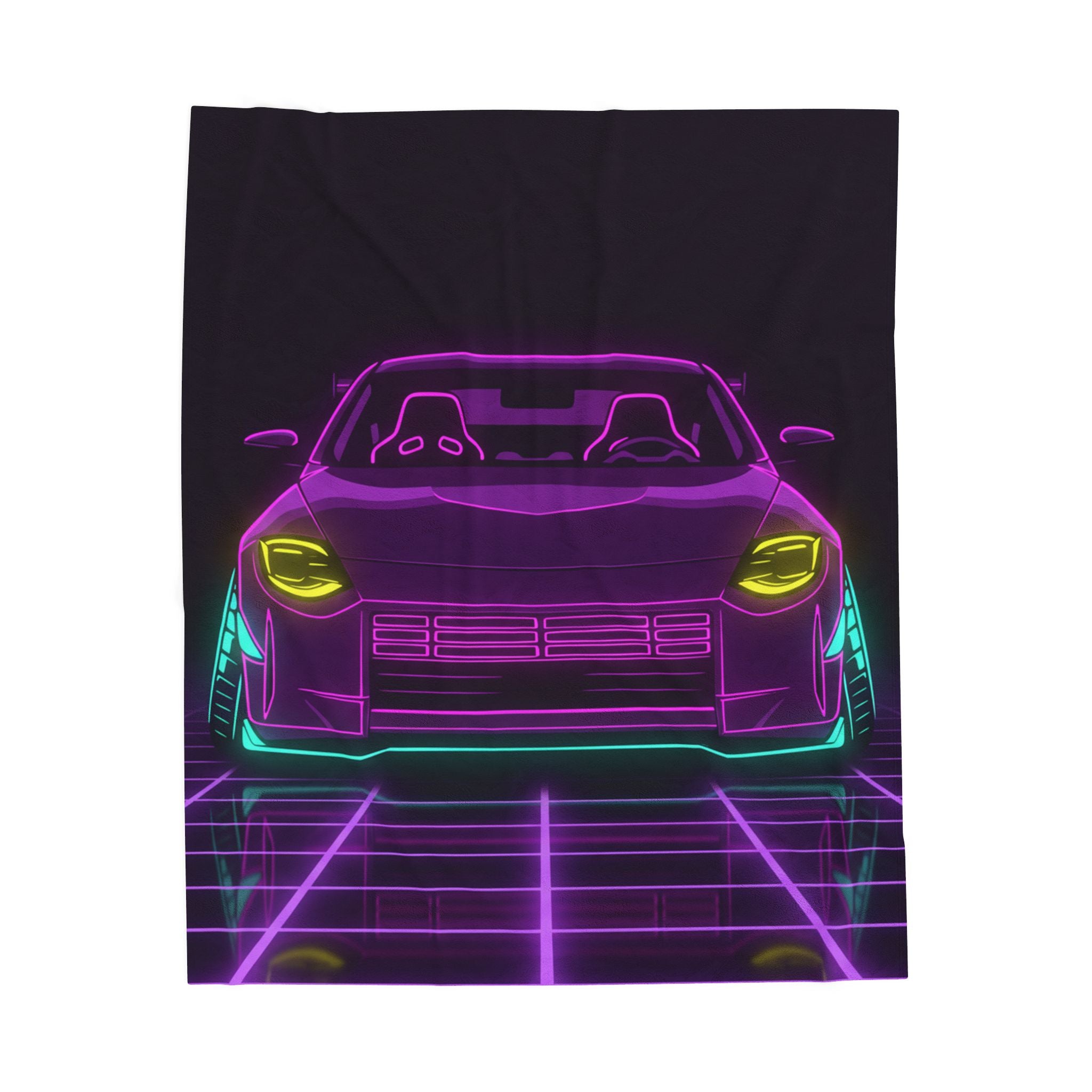 Nissan Z RZ34 (2023+) Neon Synthwave Velveteen Plush Blanket