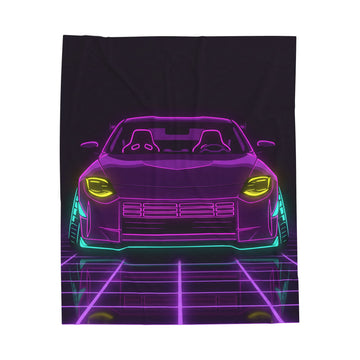 Nissan Z RZ34 (2023+) Neon Synthwave Velveteen Plush Blanket