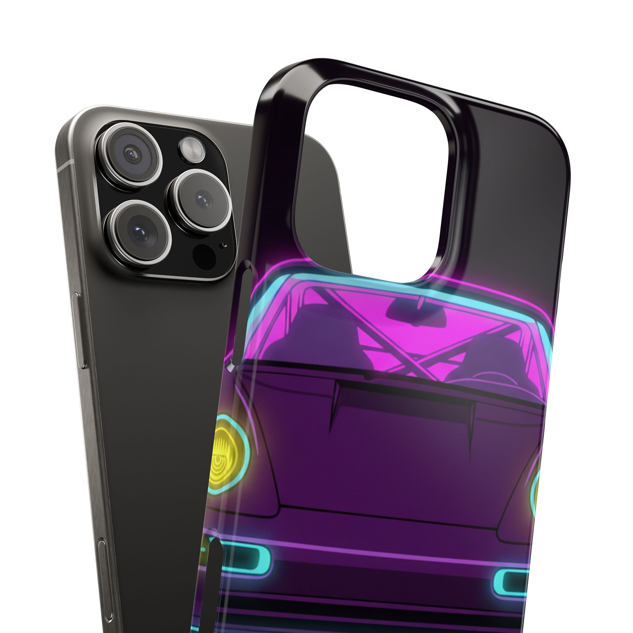 Porsche 964 Turbo Neon Synthwave Phone Case