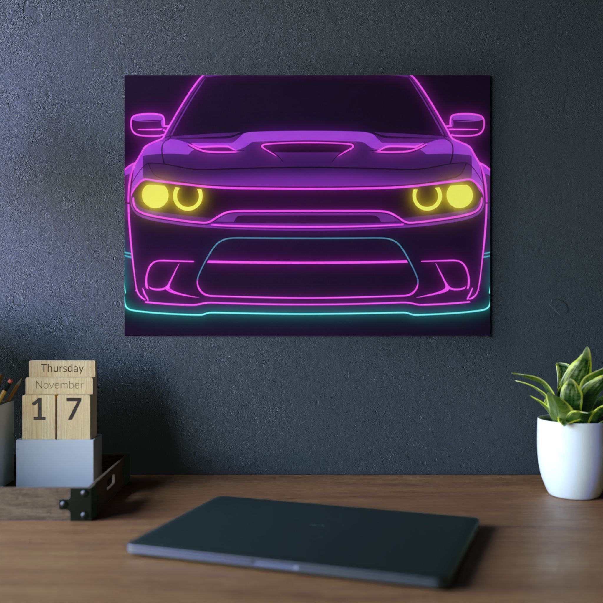 Dodge Challenger SRT Hellcat Metal Wall Sign