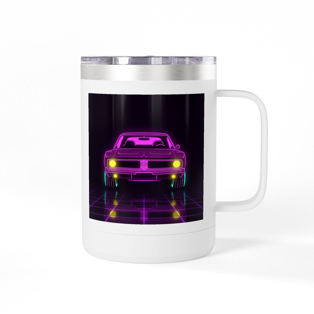 Dodge Charger R/T (1968-70) Resto-Mod Neon Synthwave Coffee Mug