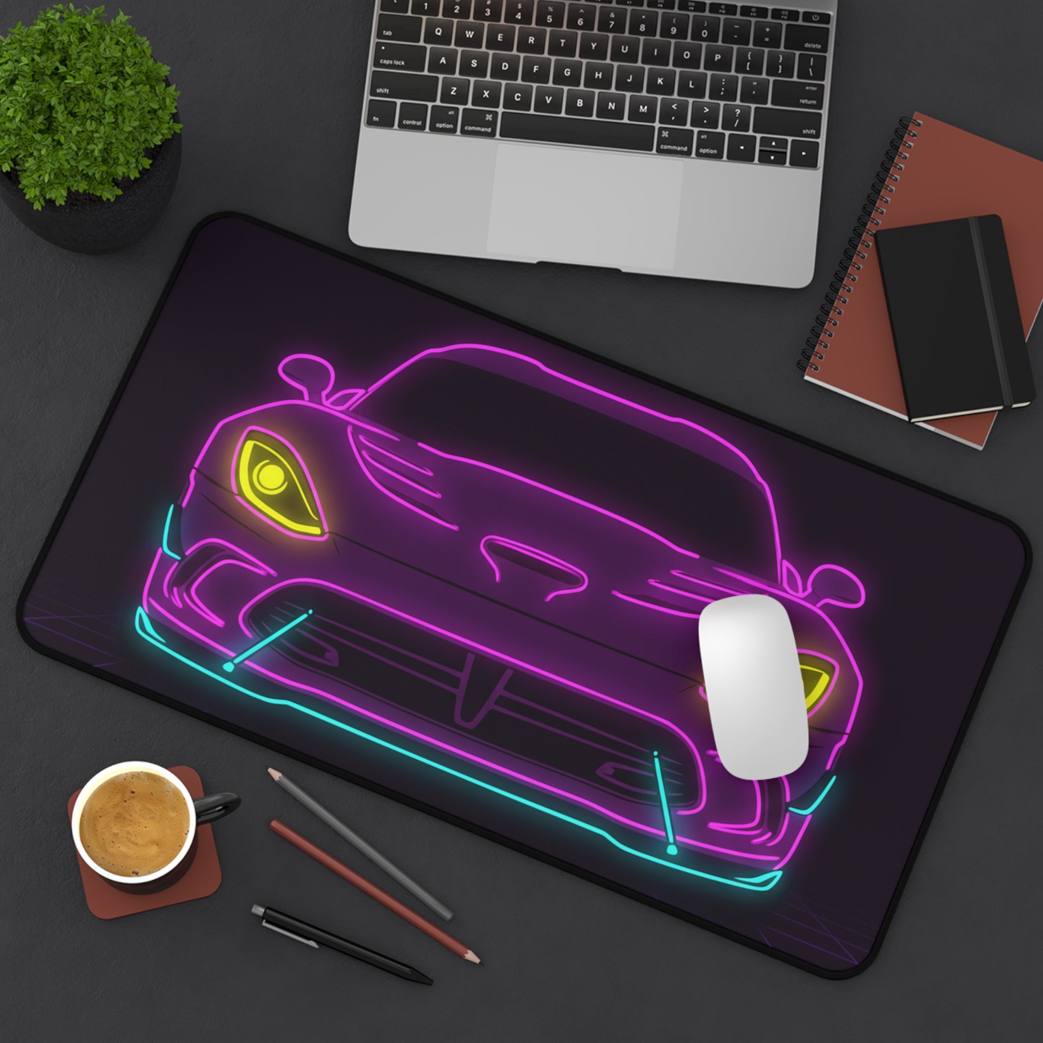 Dodge Viper (1992-17) Neon Synthwave Desk Mat