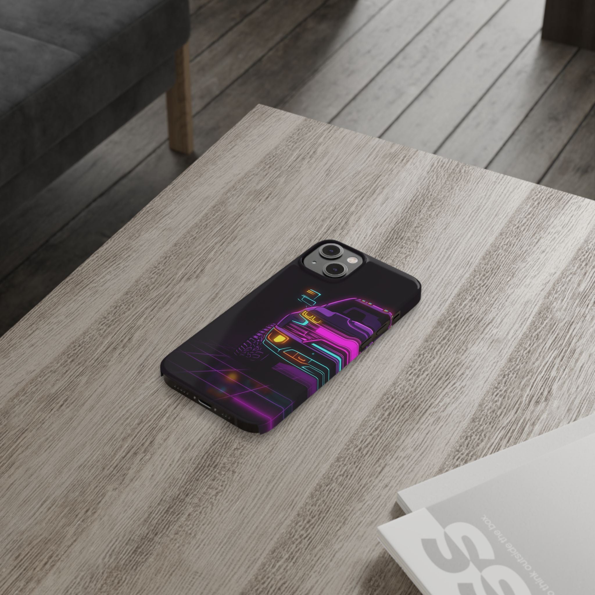 Chevy Silverado Trail Boss (2019+) Neon Synthwave Phone Case