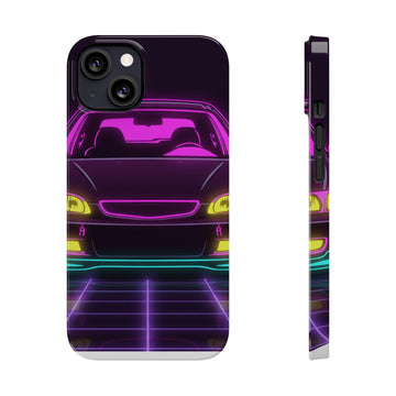 Honda Civic EK Hatch Neon Synthwave Phone Case