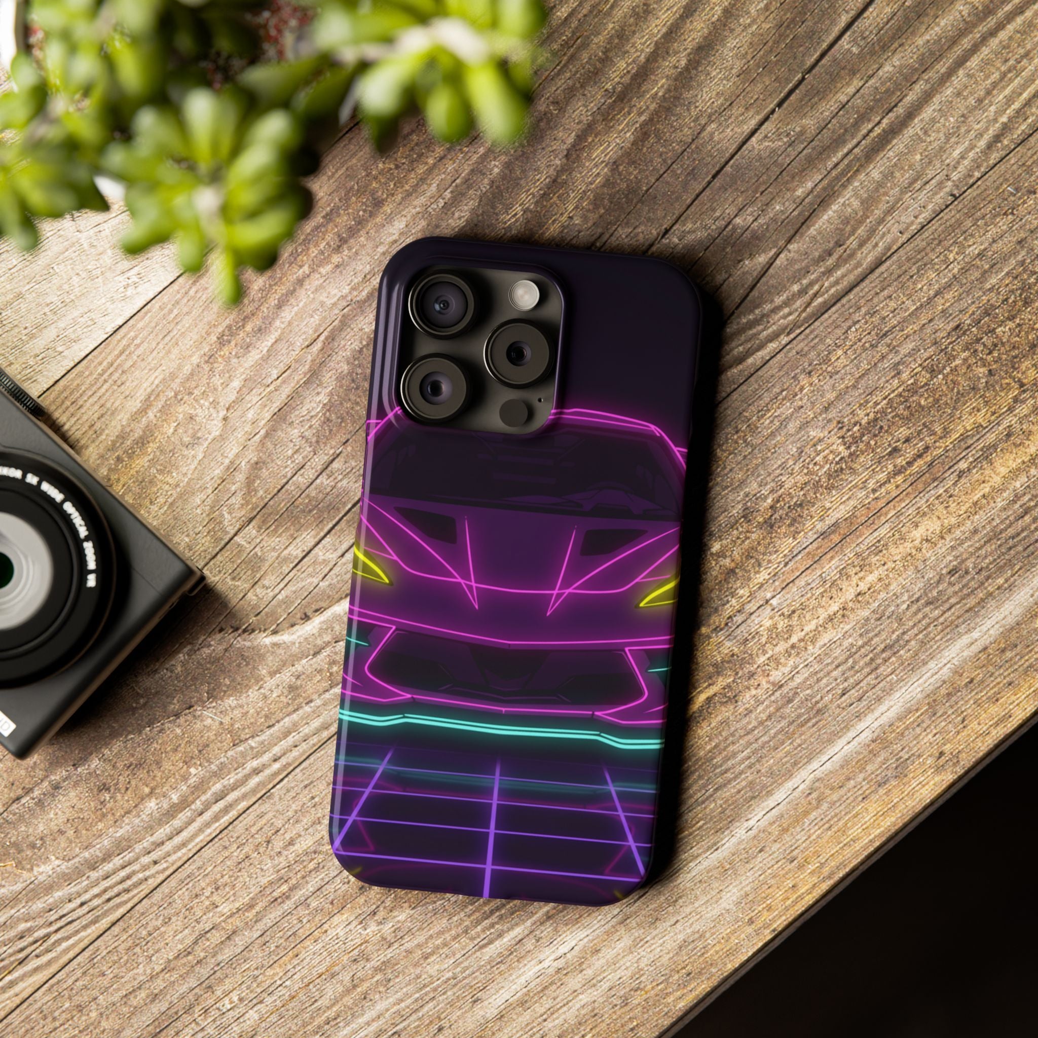 Corvette C8 (2020+) Neon Synthwave Phone Case