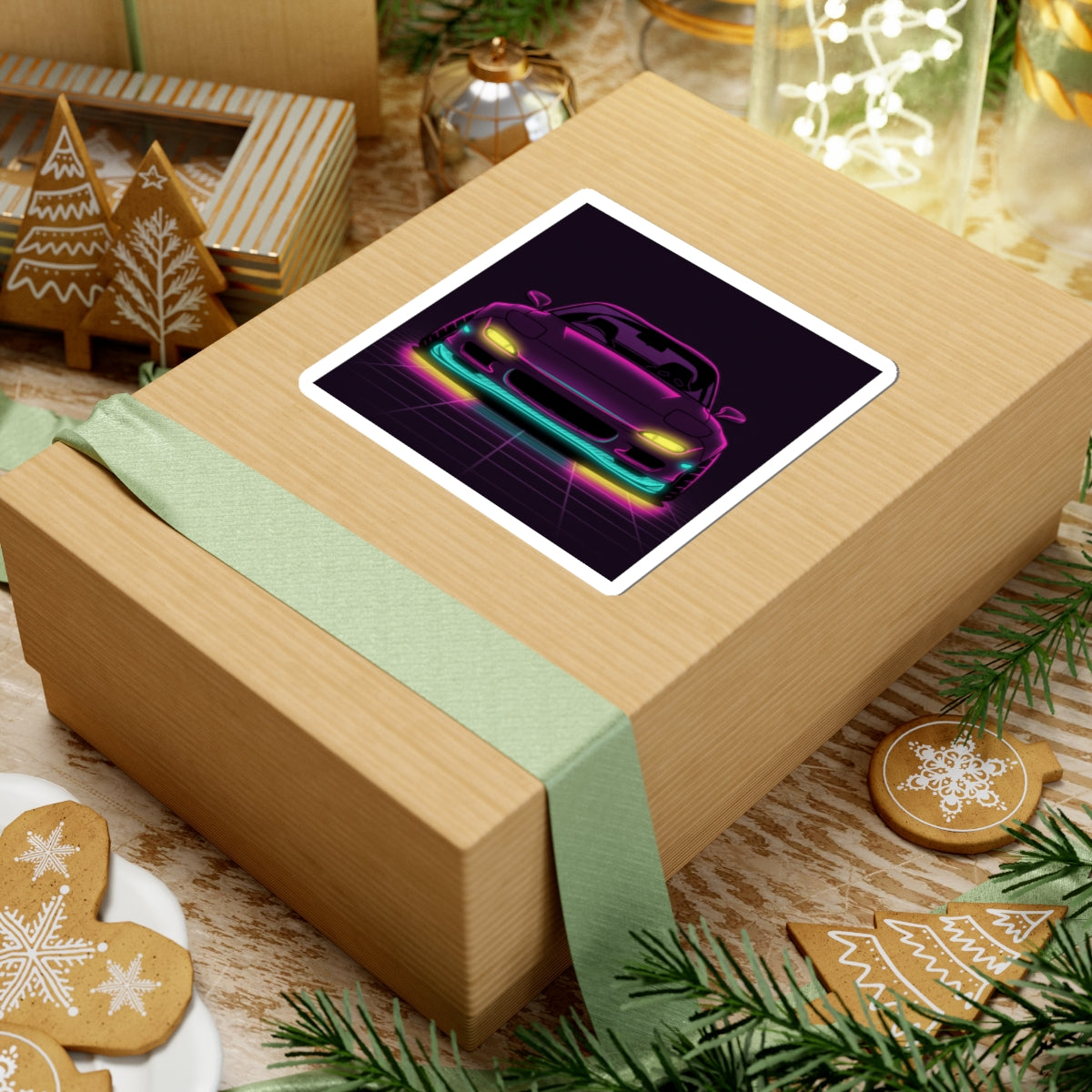 Mazda RX-7 FD Neon Synthwave Sticker