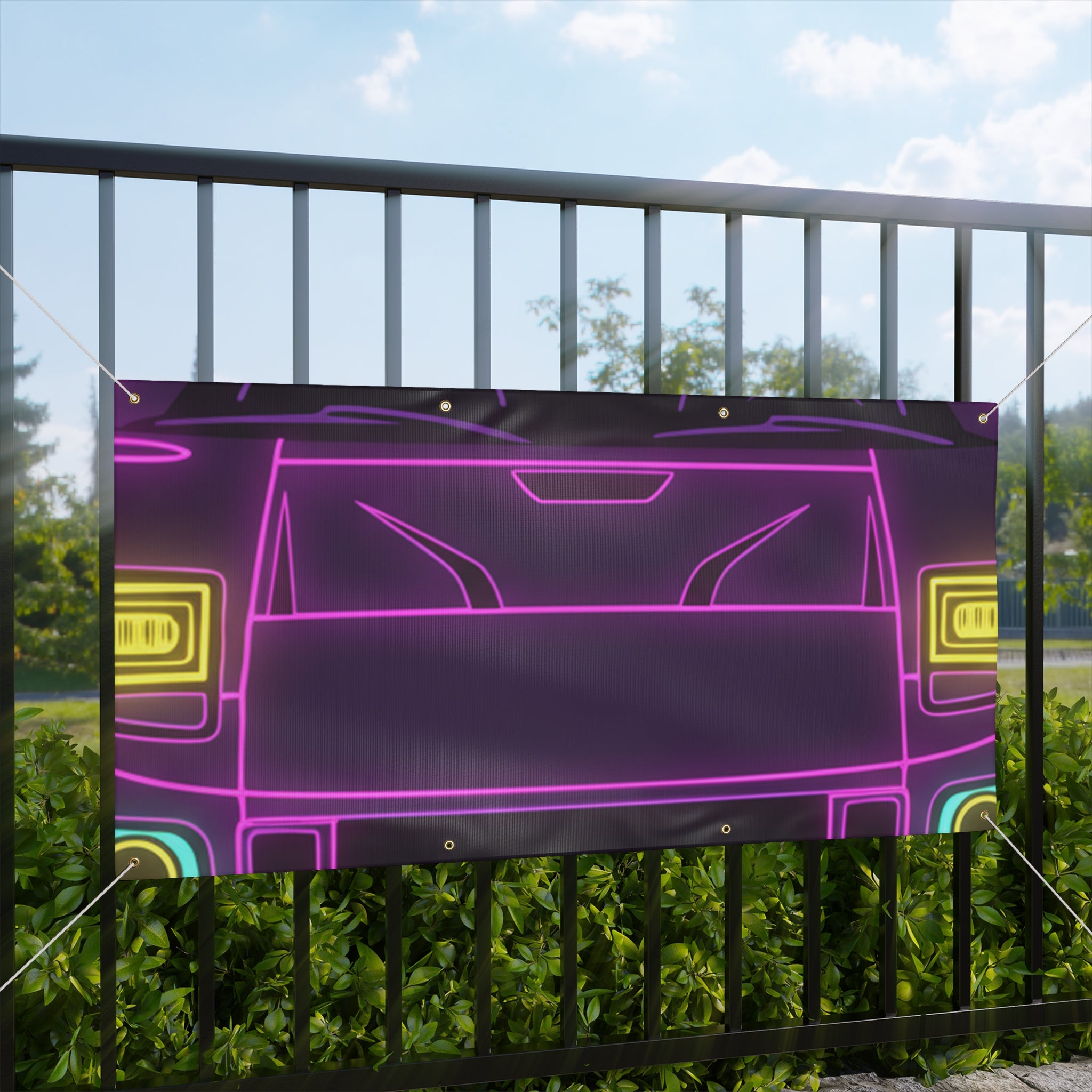 Ford GT40 (1964-69) Neon Synthwave Banner