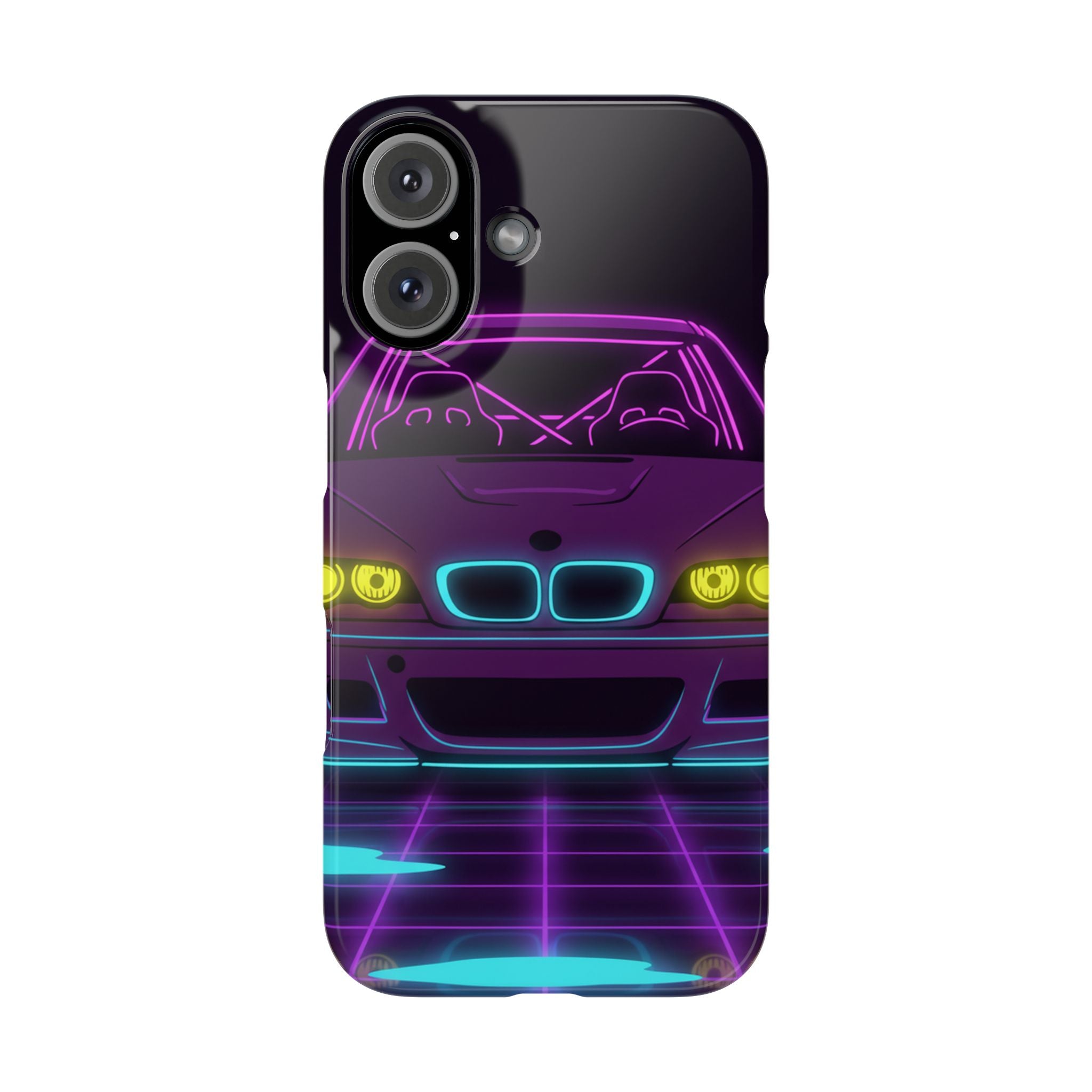 BMW E46 M3 (2000-06) Neon Synthwave Phone Case