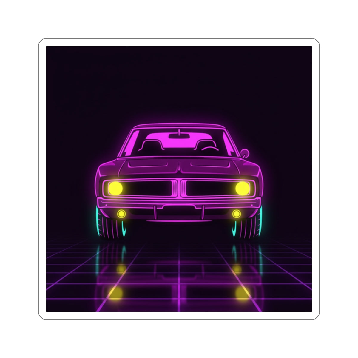 Dodge Charger R/T (1968-70) Resto-Mod Neon Synthwave Sticker